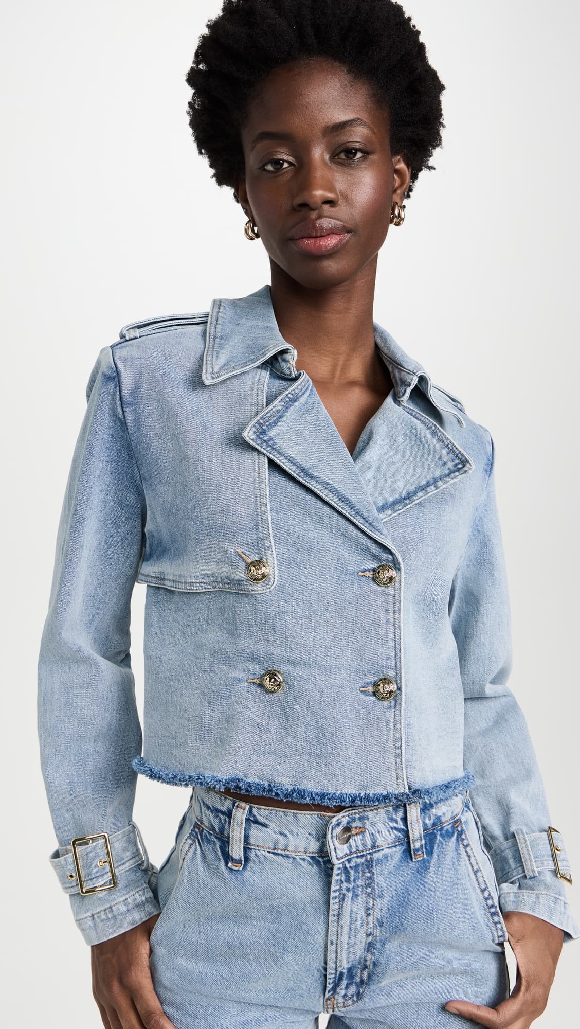Camila Denim Trench Coat - Image 1