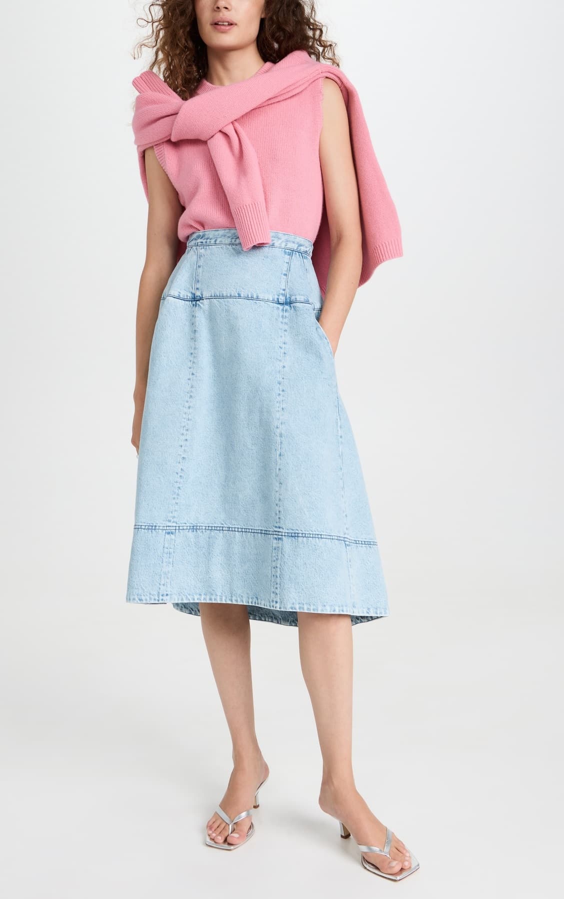 Acid Iceburg Denim Sculpted Skirt - Image 1