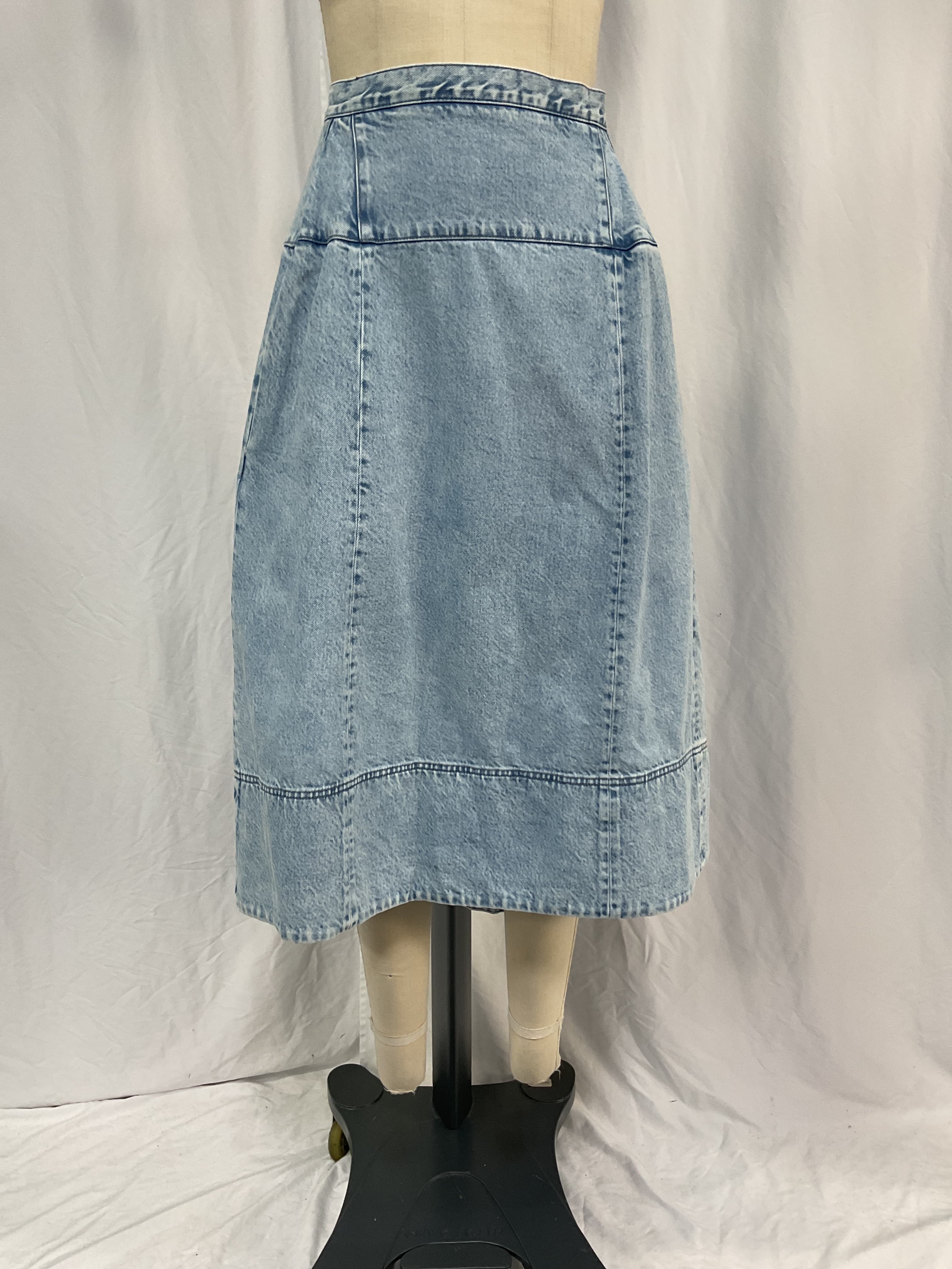 Acid Iceburg Denim Sculpted Skirt - Image 2