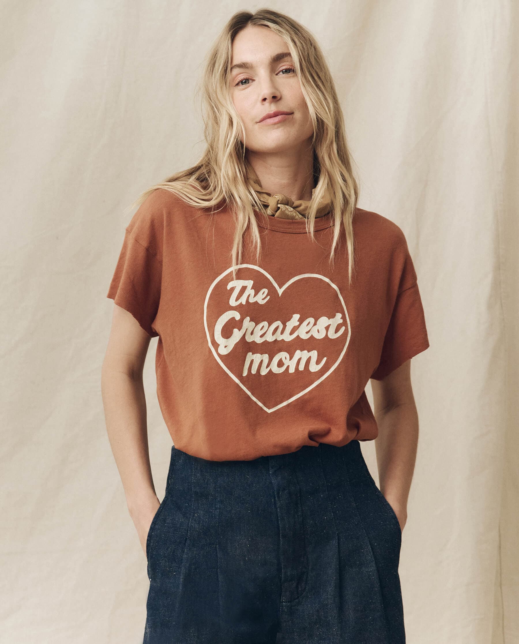 The Greatest Mom Boxy Crew. Graphic - Image 1