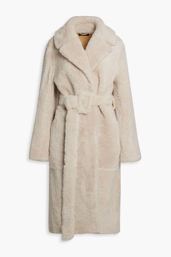 Catrin Belted Shearling Coat - Image 1
