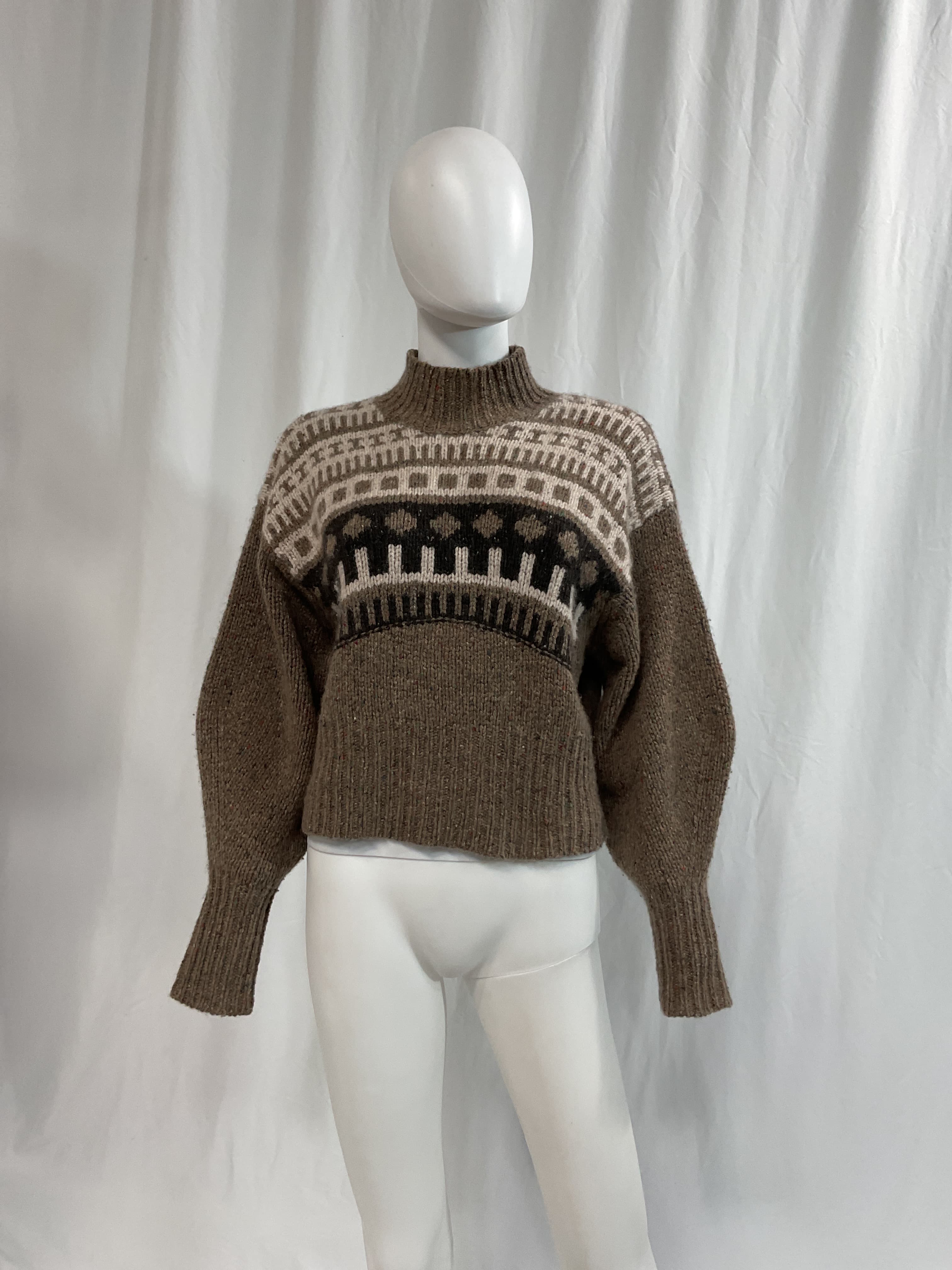 Fair Isle Cashmere Turtleneck Sweater - Image 2
