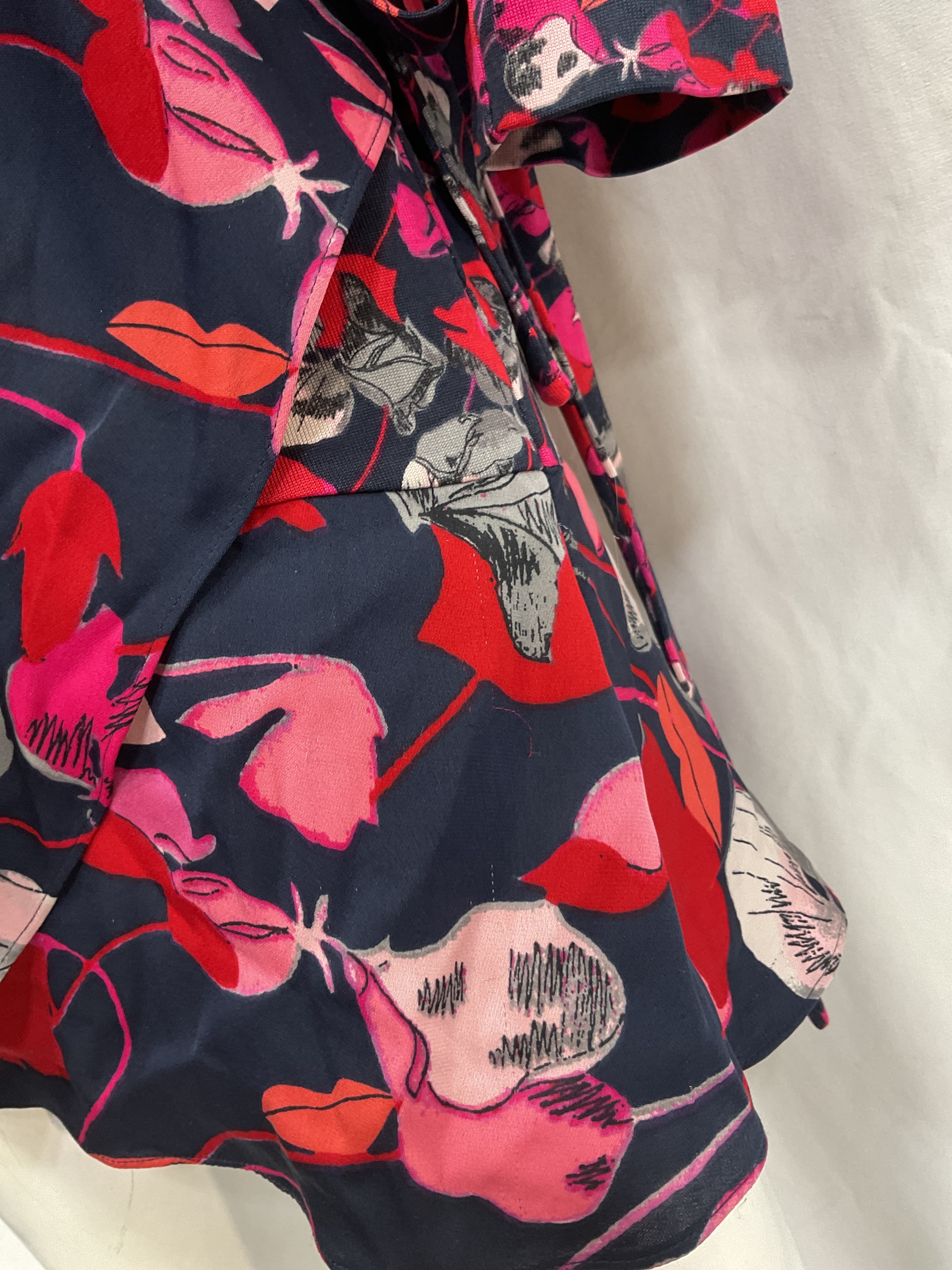 Elita Ruffled Printed Silk-Jersey And Crepe De Chine Mini Wrap Dress - Image 3