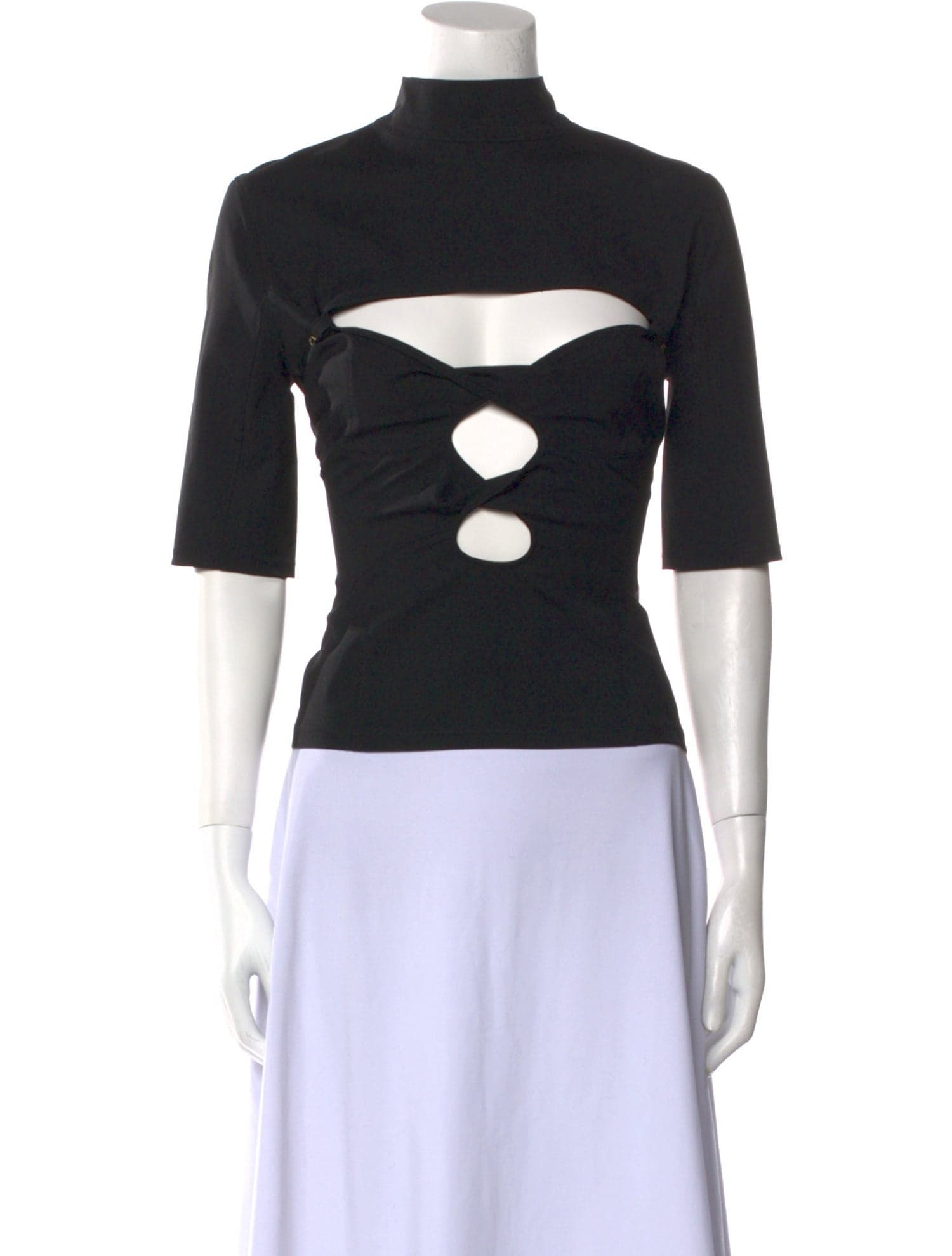Virgin Wool Turtleneck Top - Image 1