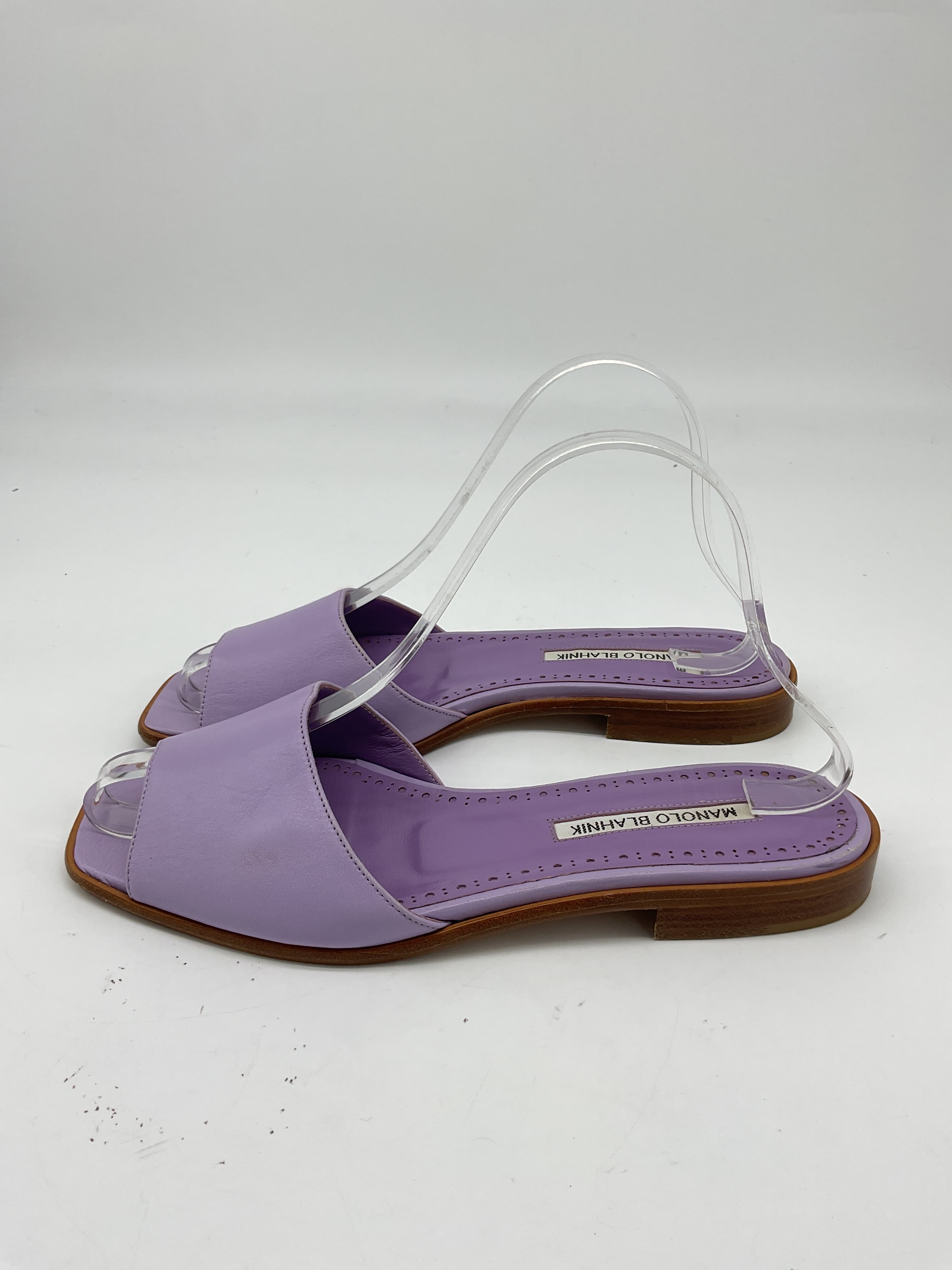 Leather Colorblock Pattern Slides - Image 2