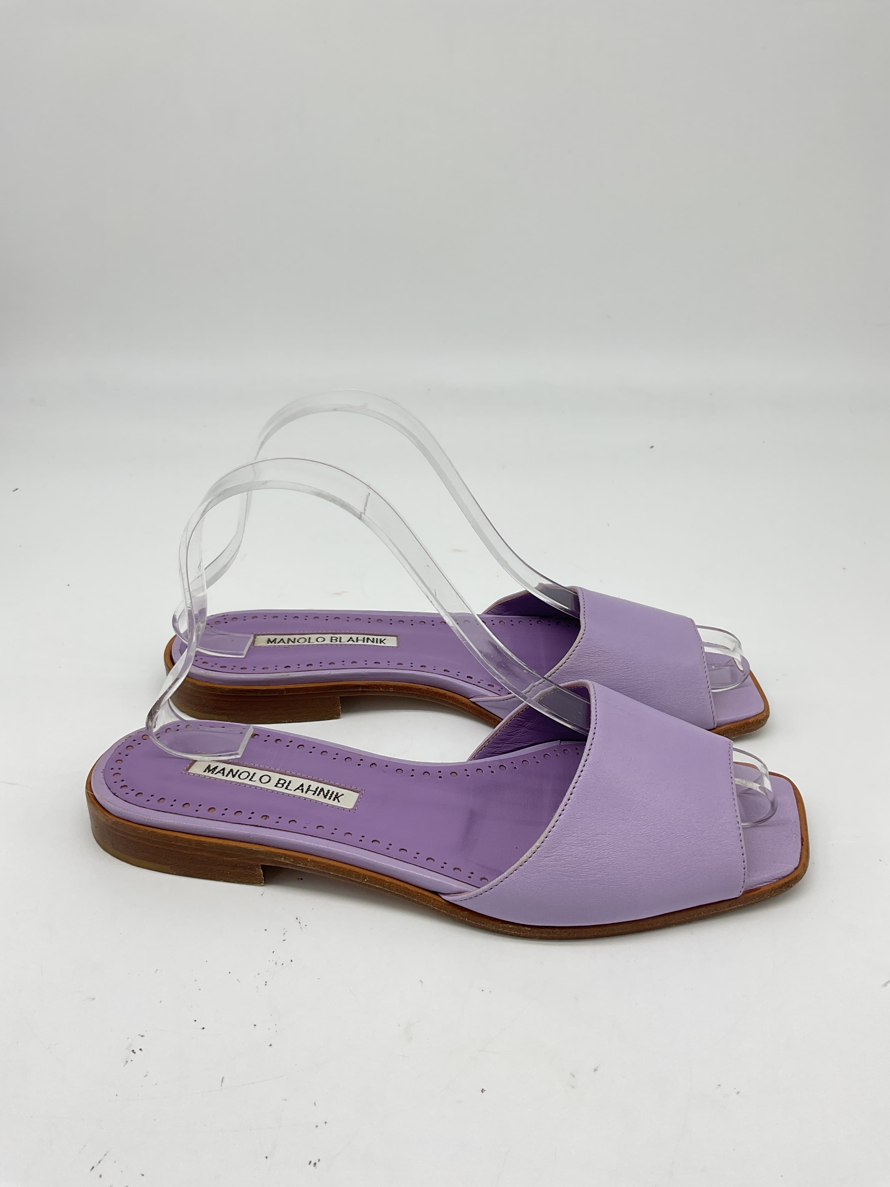Leather Colorblock Pattern Slides - Image 3