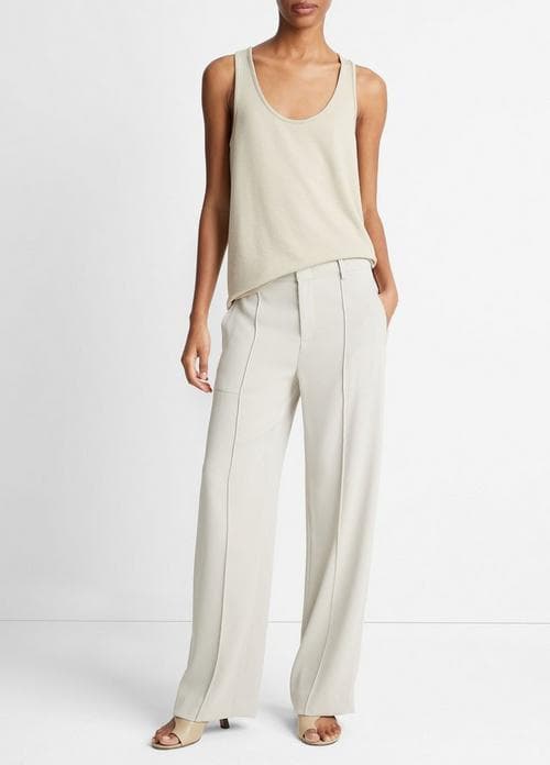 Silk Cap-Sleeve Ruched-Back Blouse - Image 1