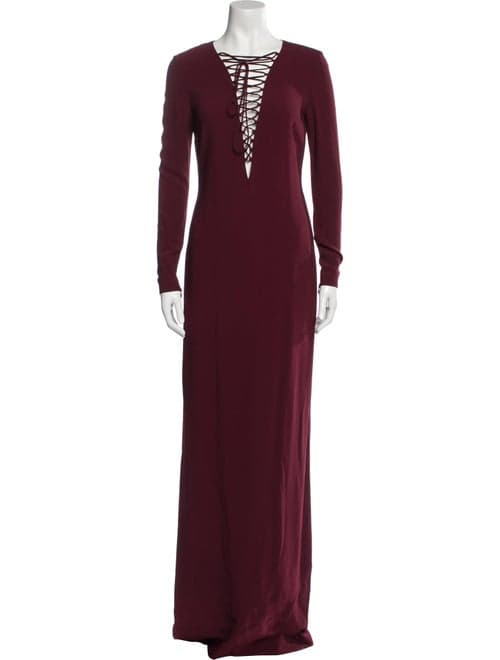 V-Neck Long Dress - Image 1