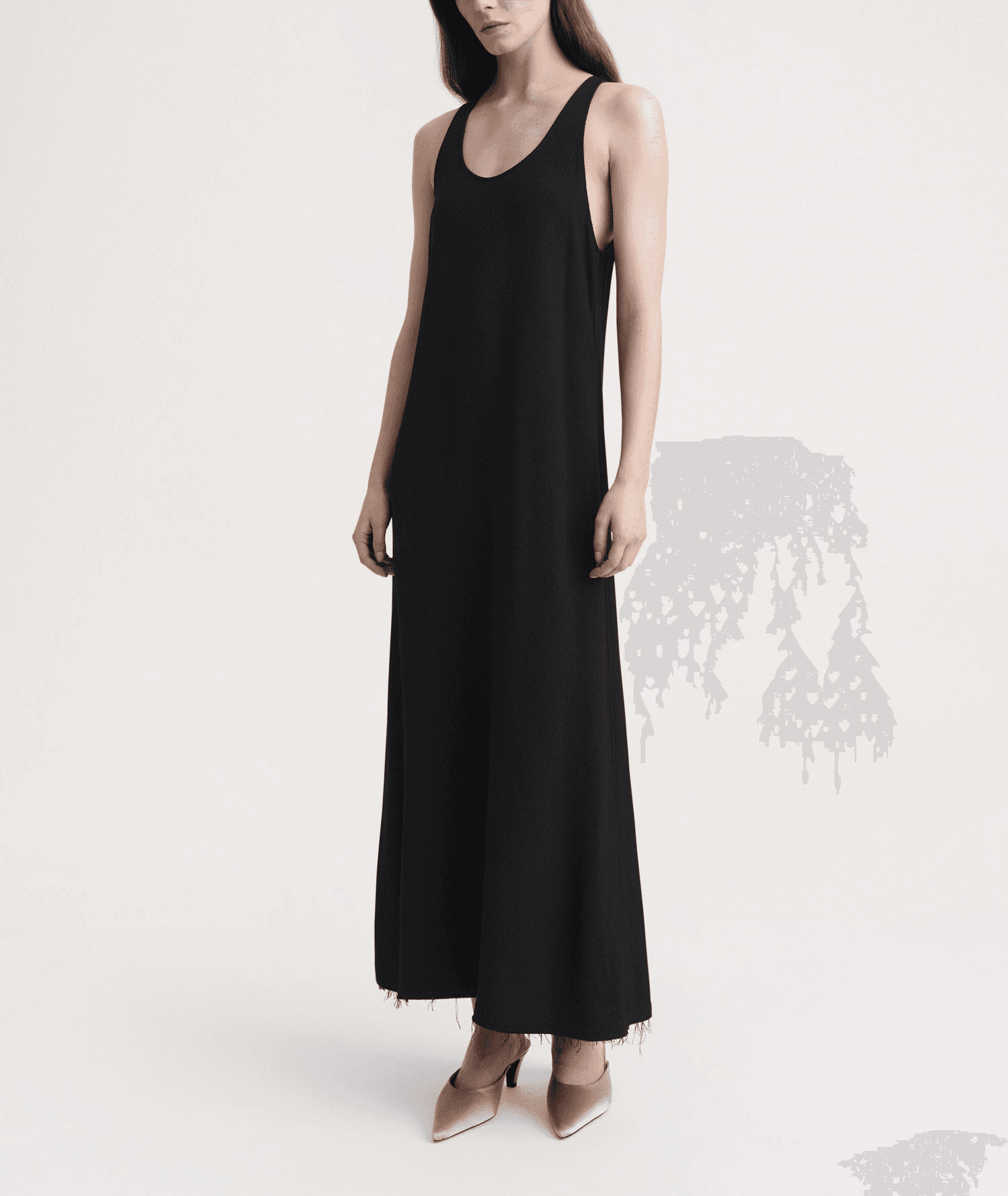 Scoop-Neck Sabl Dress Black - Image 2