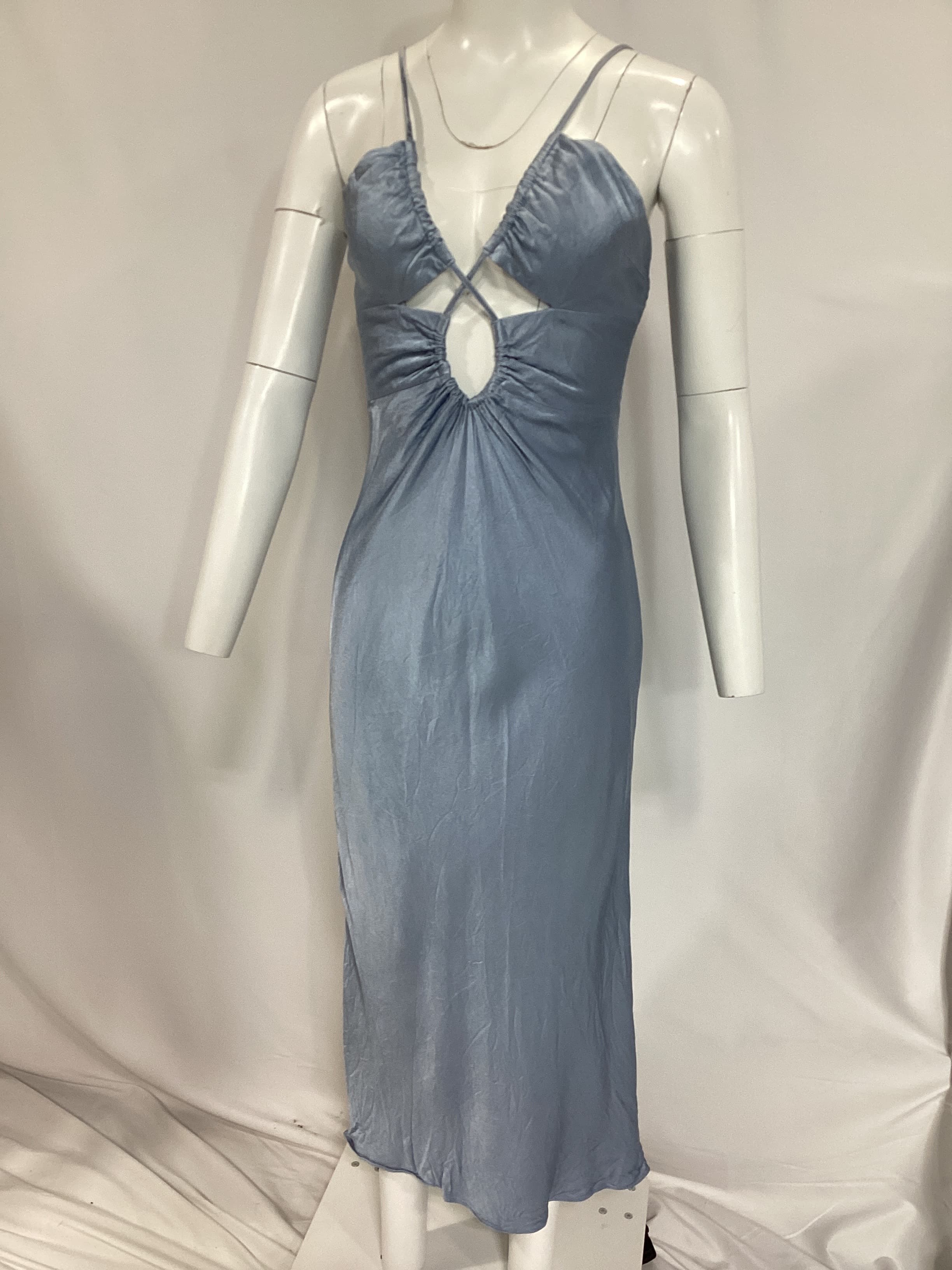 Angelica Midi Dress In Powder Blue - Image 3