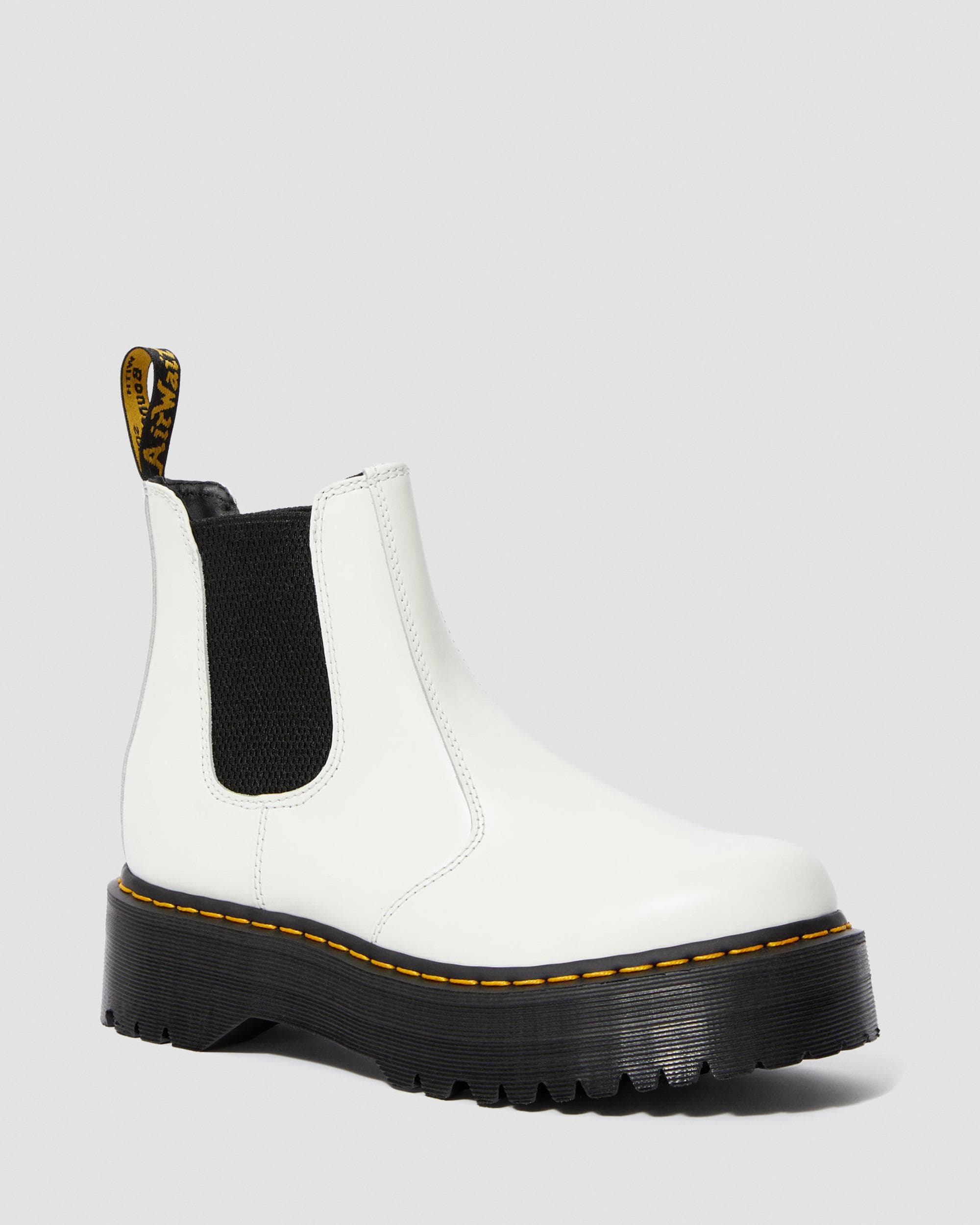 Smooth Leather Platform Chelsea Boots - Image 1