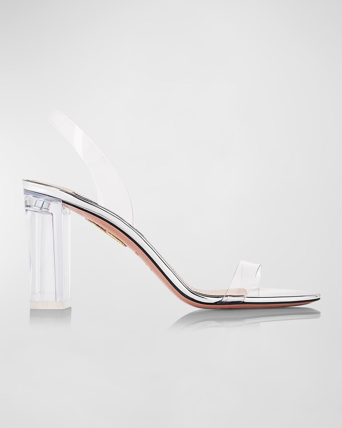 So Nude Plexi Block Sandal - Image 1
