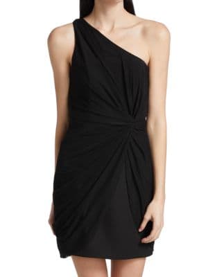 Etty Gathered Mesh Mini Dress - Image 1