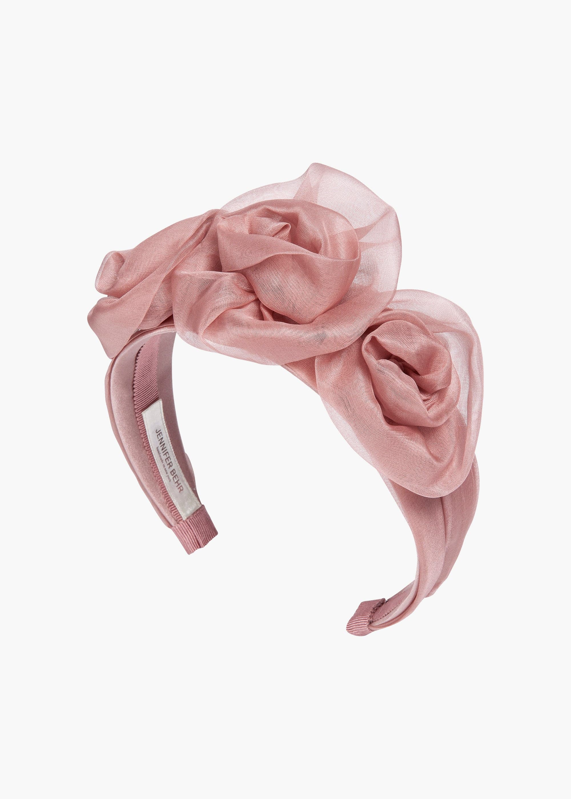 Triple Rosette Headband In Silk Organza - Image 1