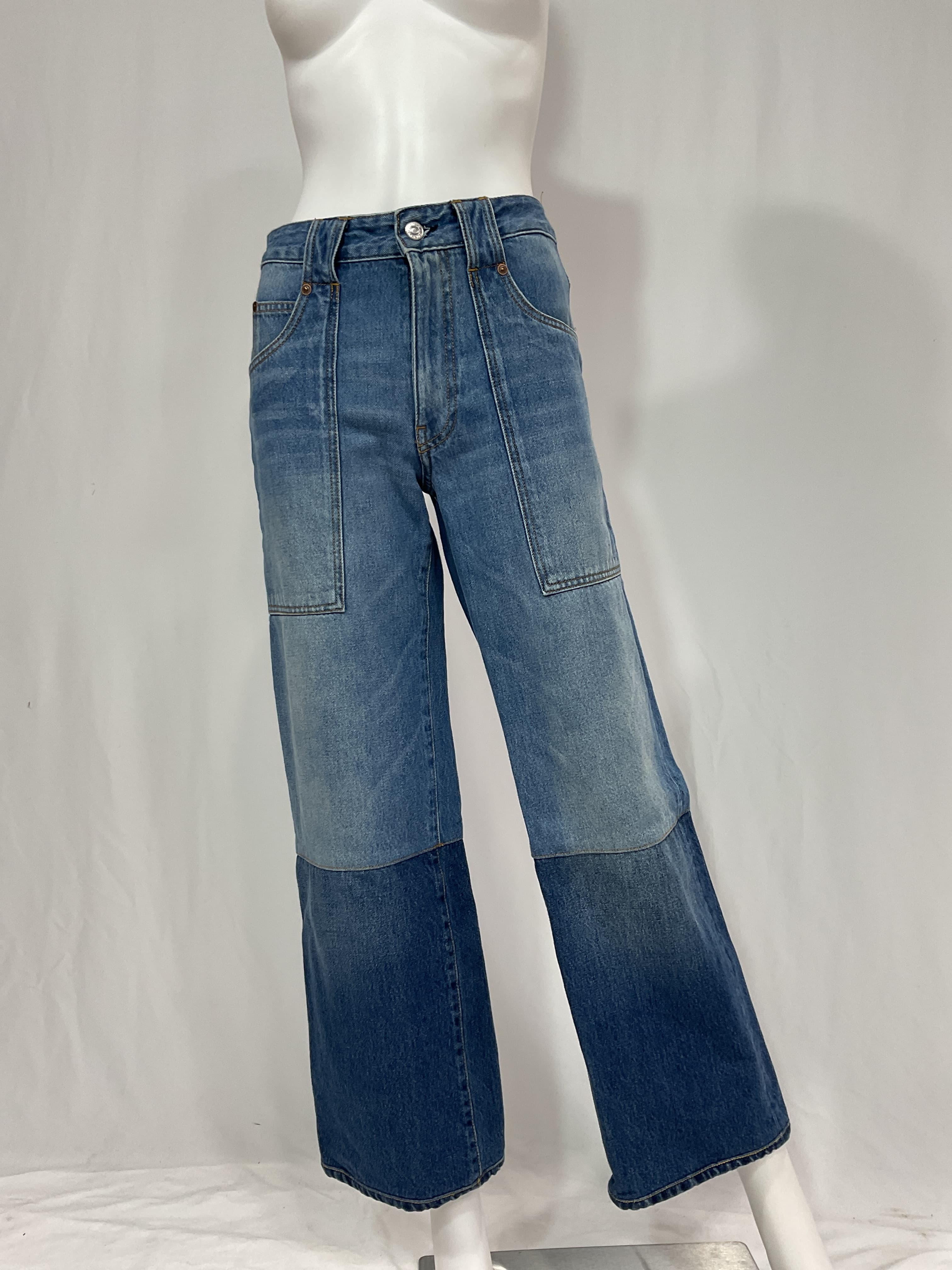 Serge Two-Tone Mid-Rise Wide-Leg Jeans - Image 2