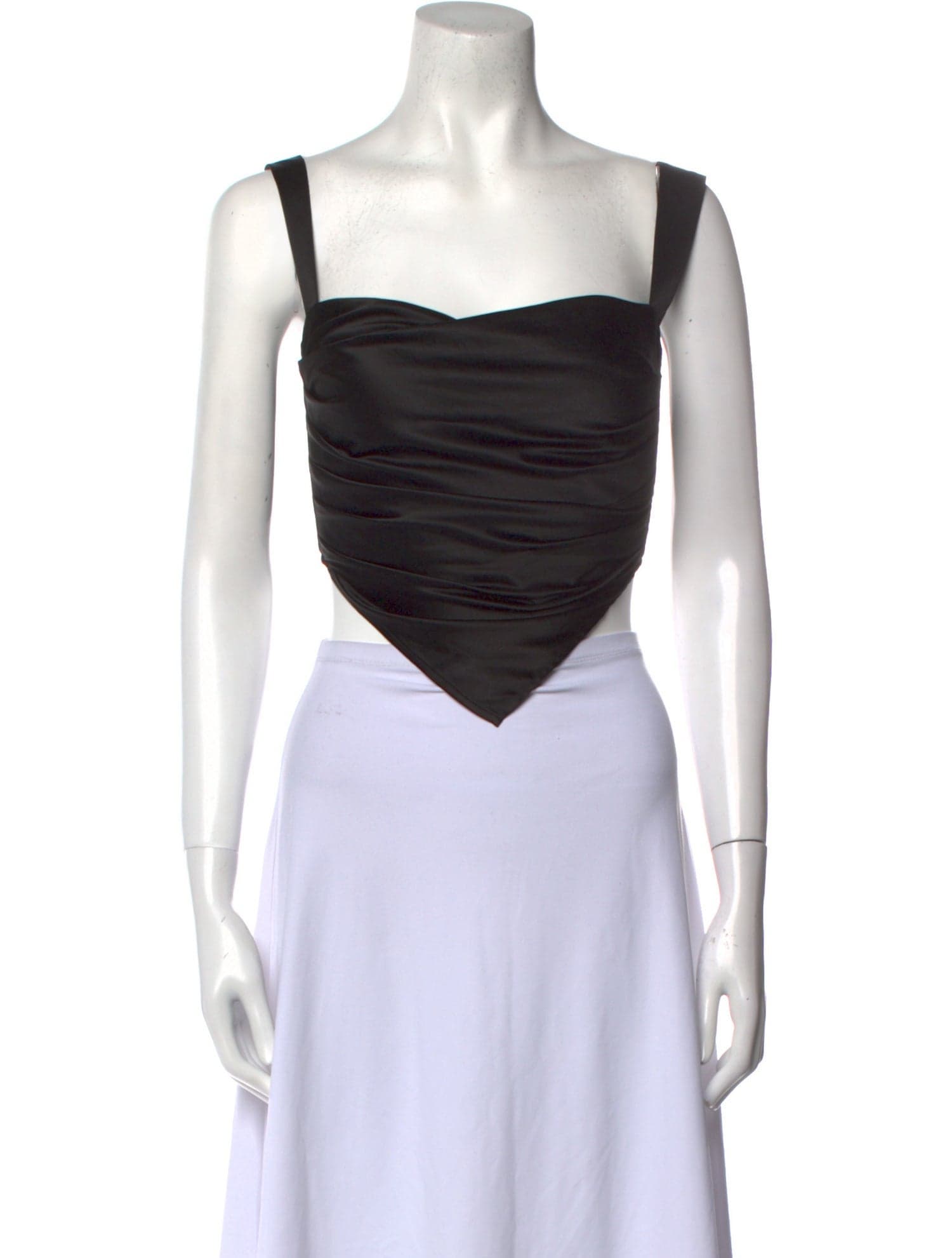 Square Neckline Sleeveless Crop Top - Image 1