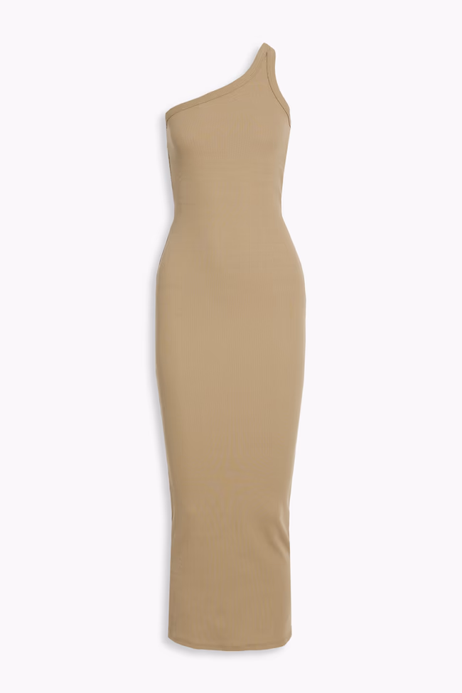 Gael One-Shoulder Ribbed Stretch-Cotton Maxi Dress - Image 1
