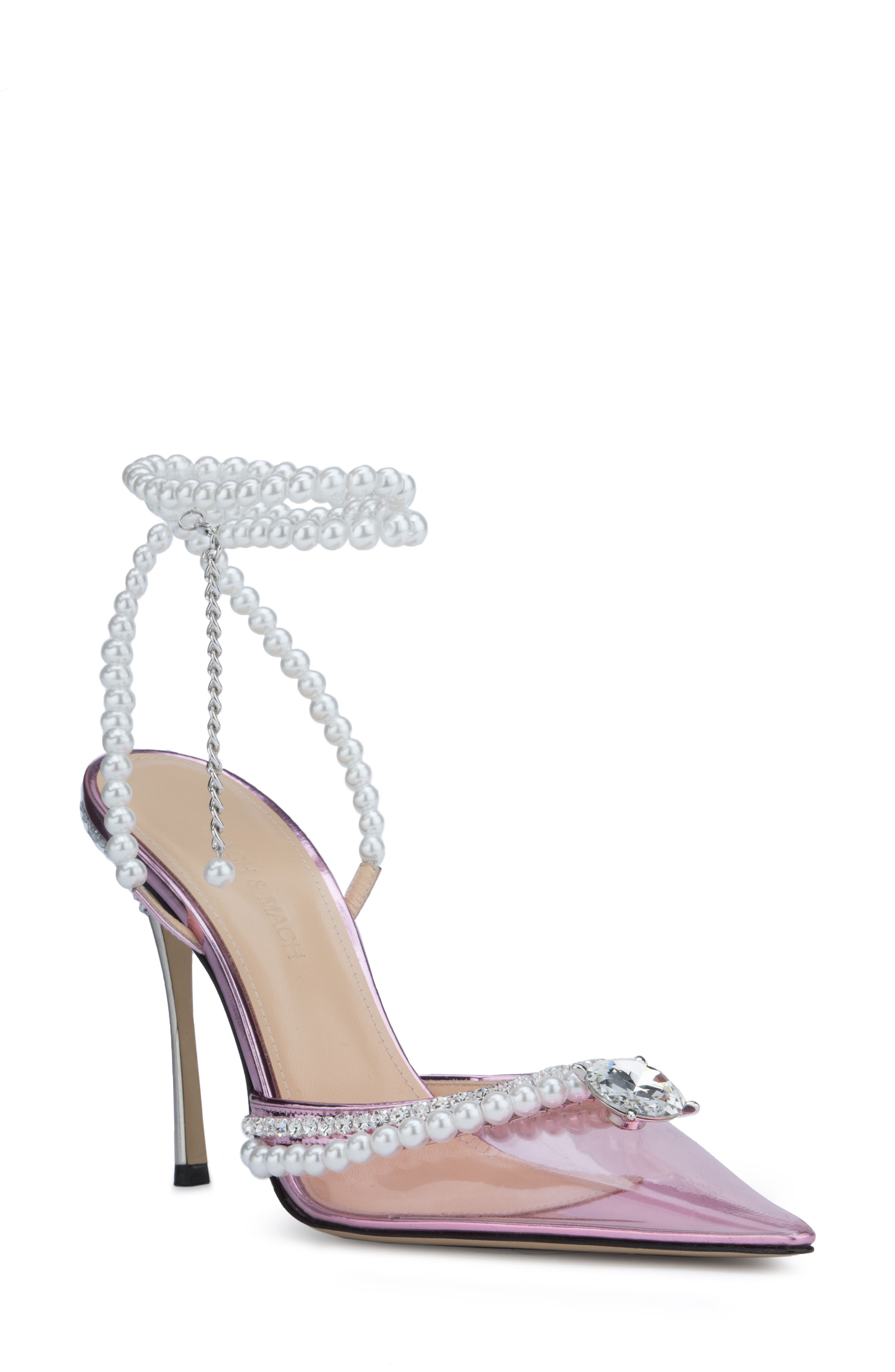 Diamond Of Elizabeth Imitation Pearl Pointed Toe Pump - Image 1