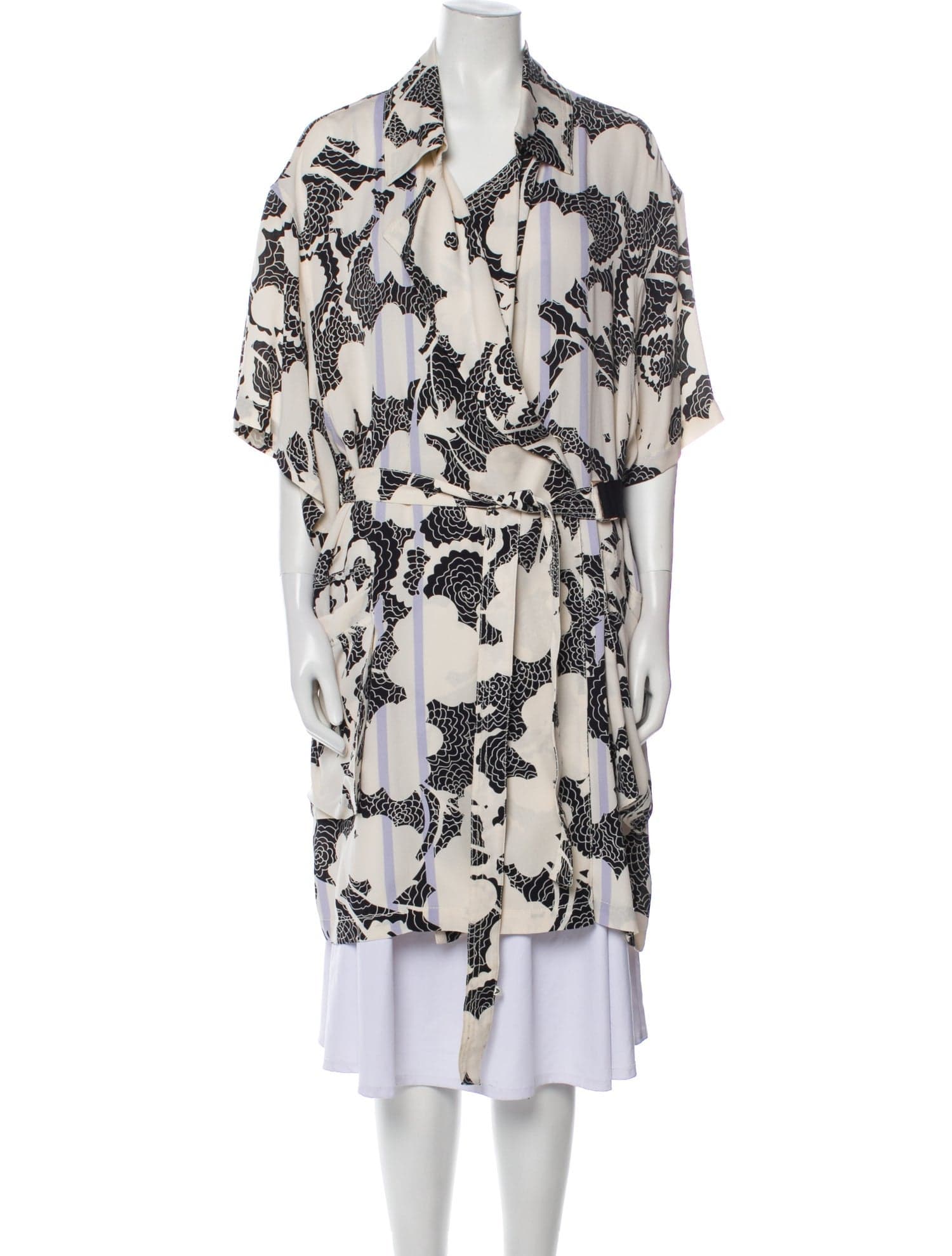 Silk Knee-Length Dress - Image 1