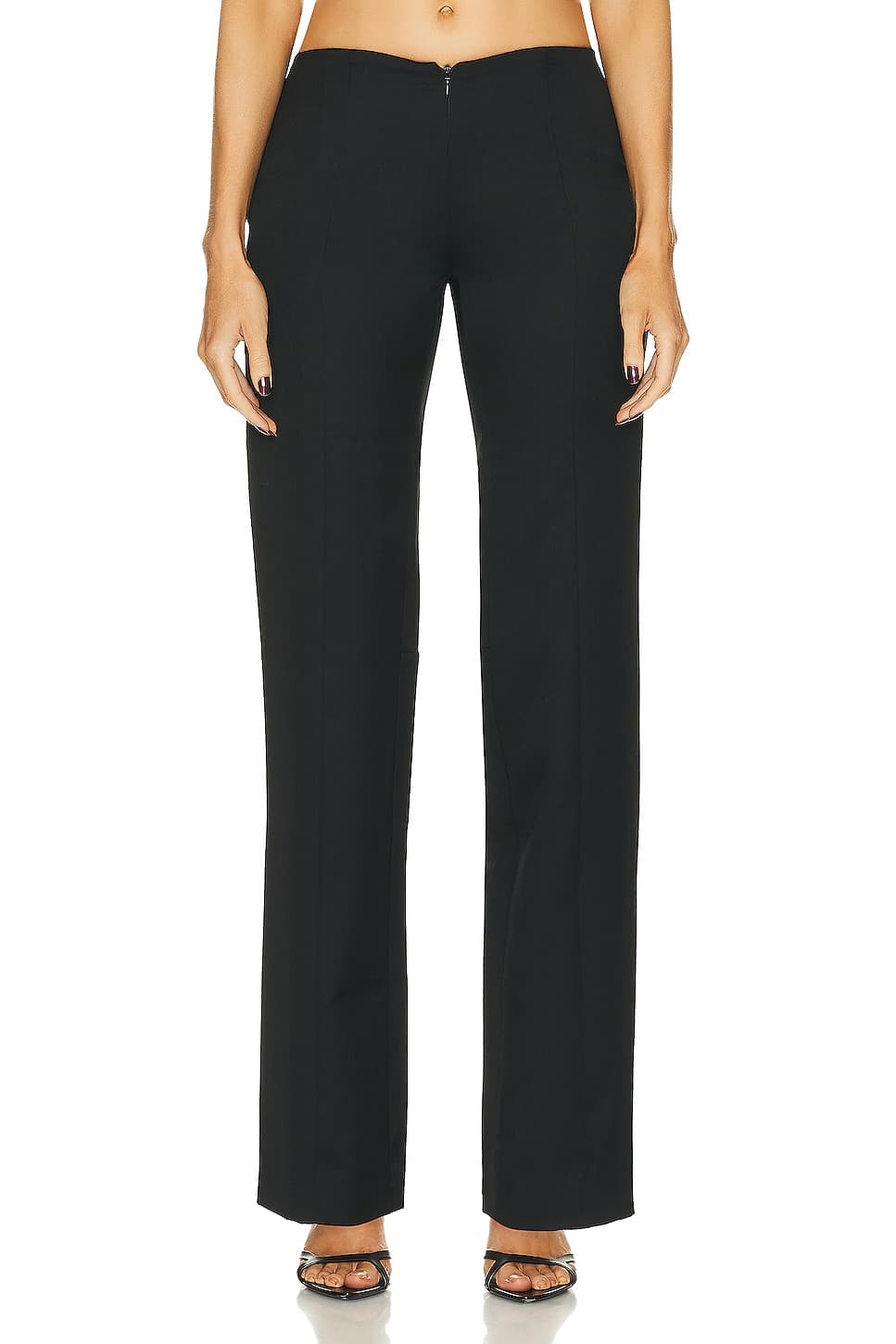 Scylla Straight Leg Trouser In Black - Image 1