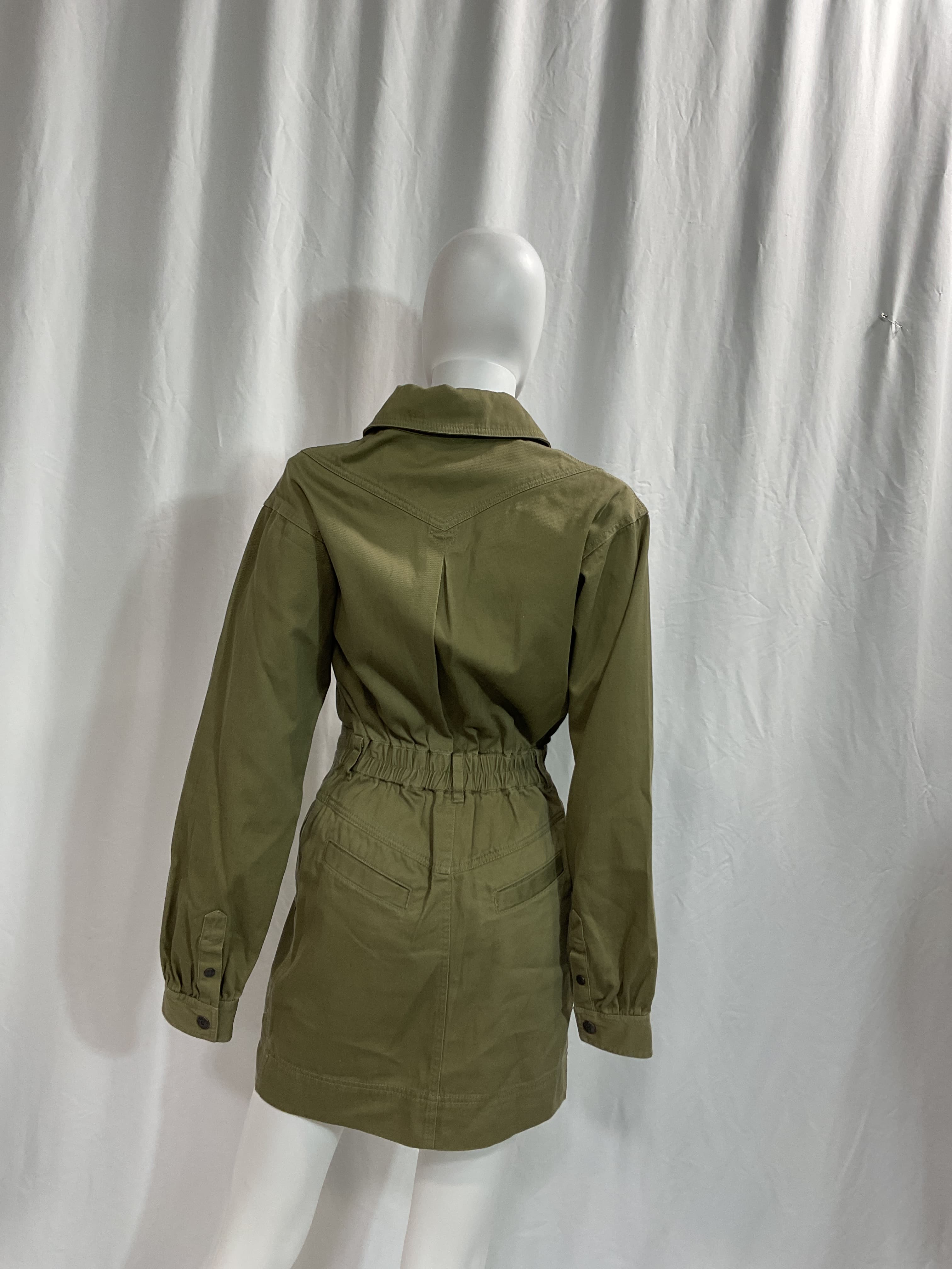 Chiara Utility Dress In Olive - Image 2