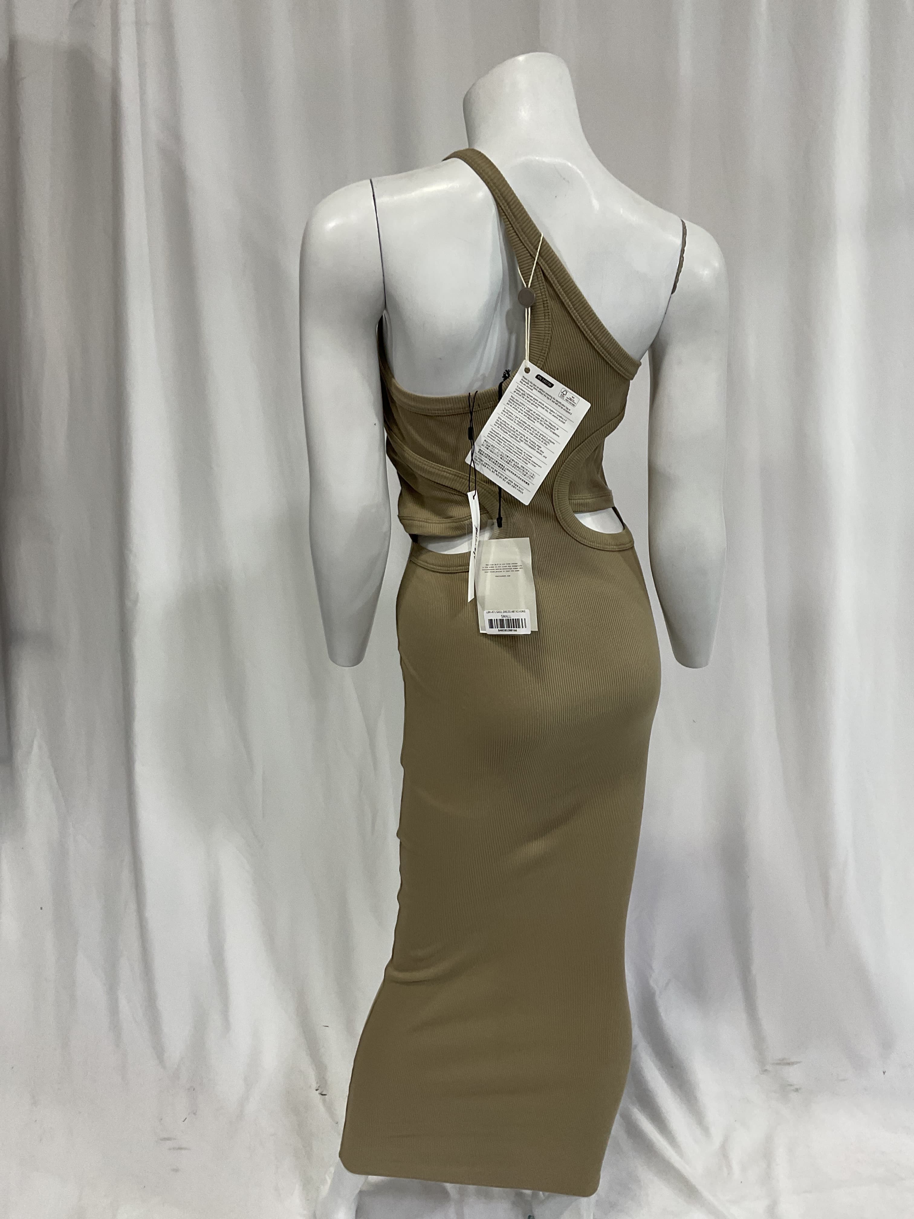 Gael One-Shoulder Ribbed Stretch-Cotton Maxi Dress - Image 4