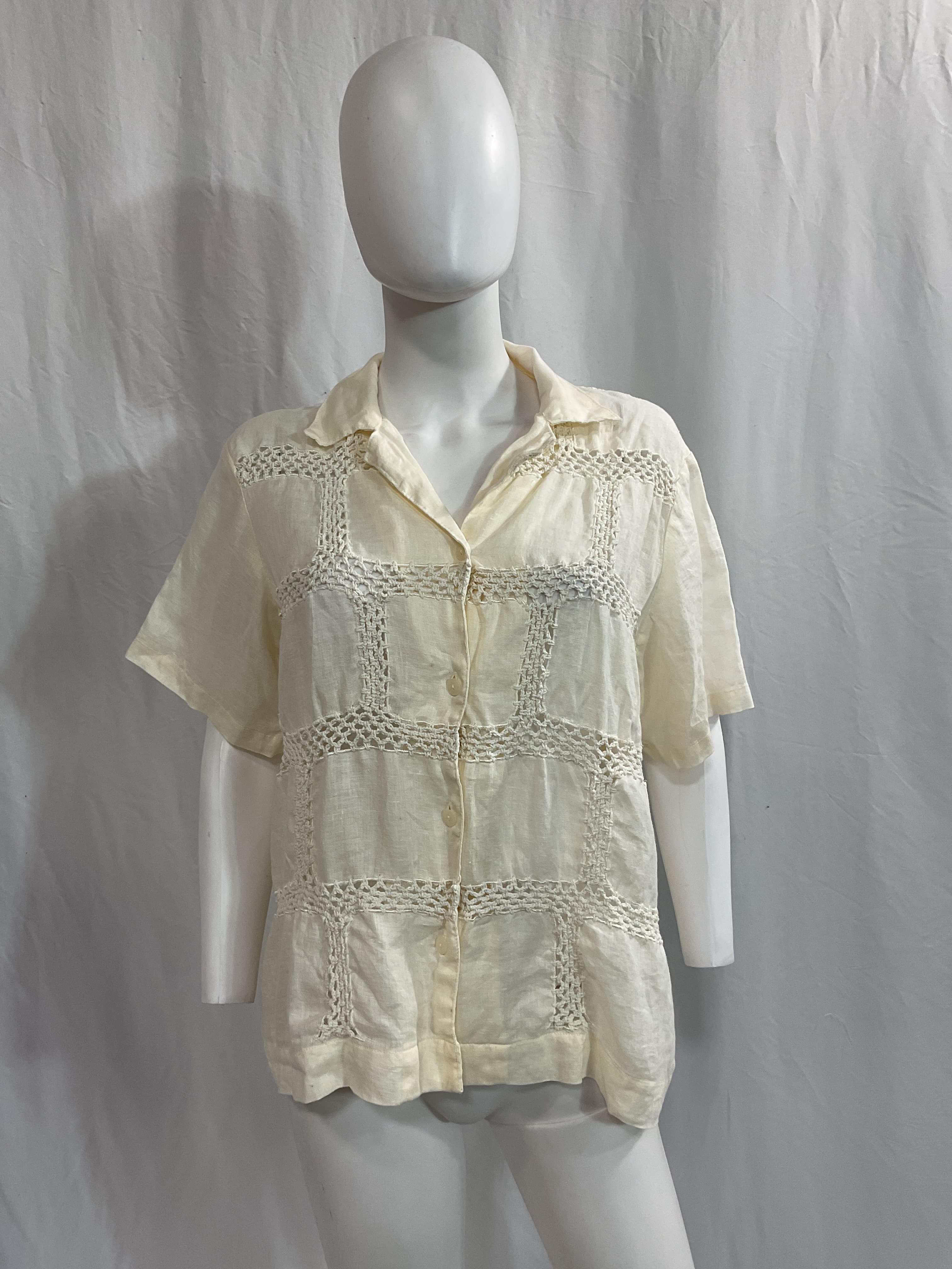 Beatrice Patchwork Shirt In Bone - Image 4