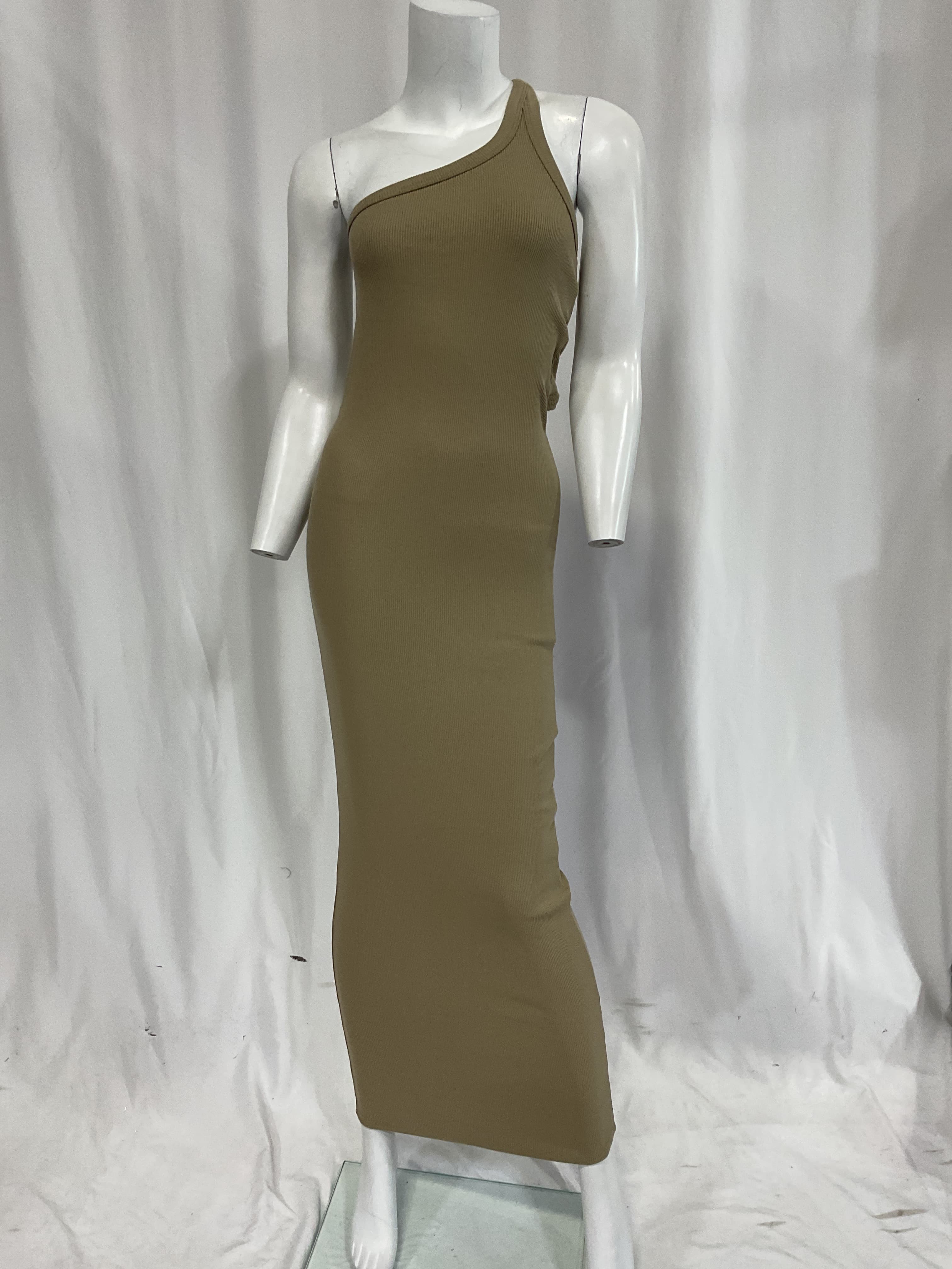 Gael One-Shoulder Ribbed Stretch-Cotton Maxi Dress - Image 2
