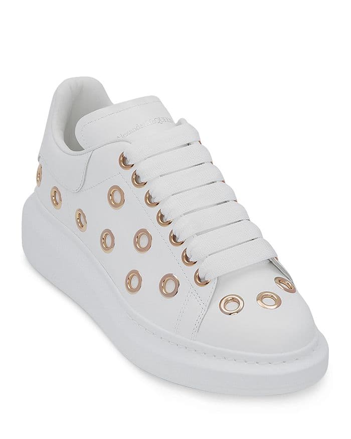 Women's Oversized Eyelet Low Top Sneakers - Image 1