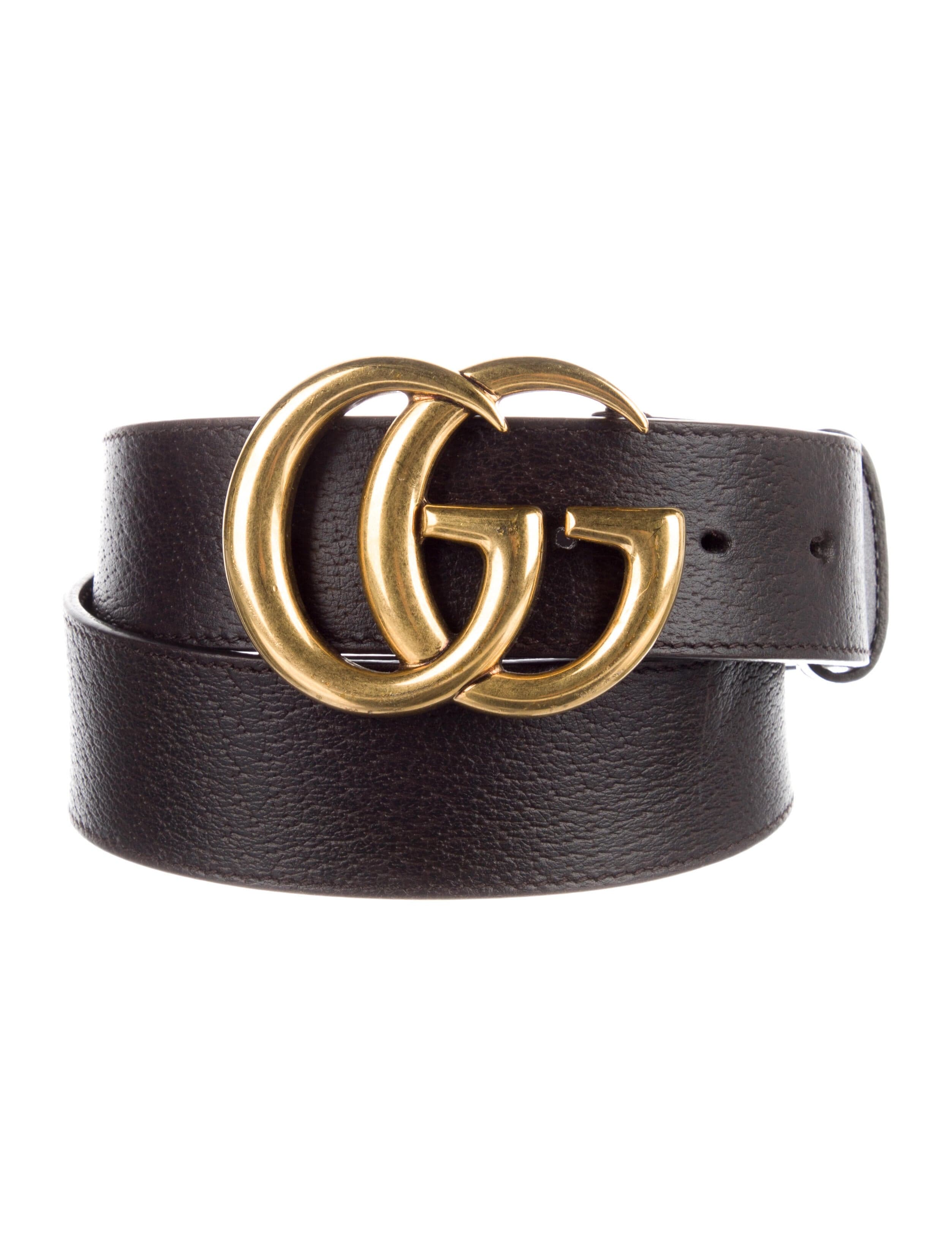 Running Gg Logo Leather Belt - Image 1