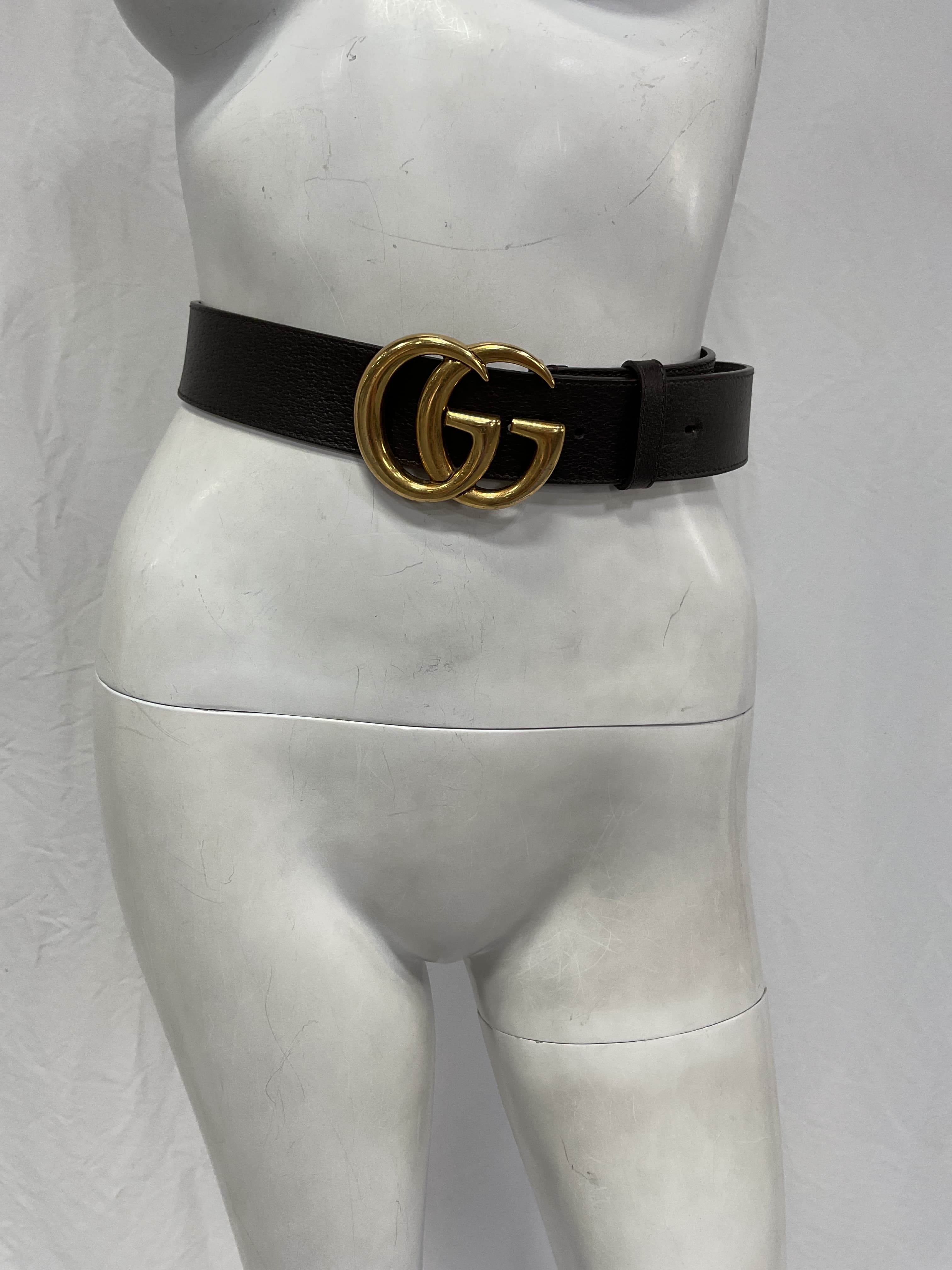 Running Gg Logo Leather Belt - Image 3