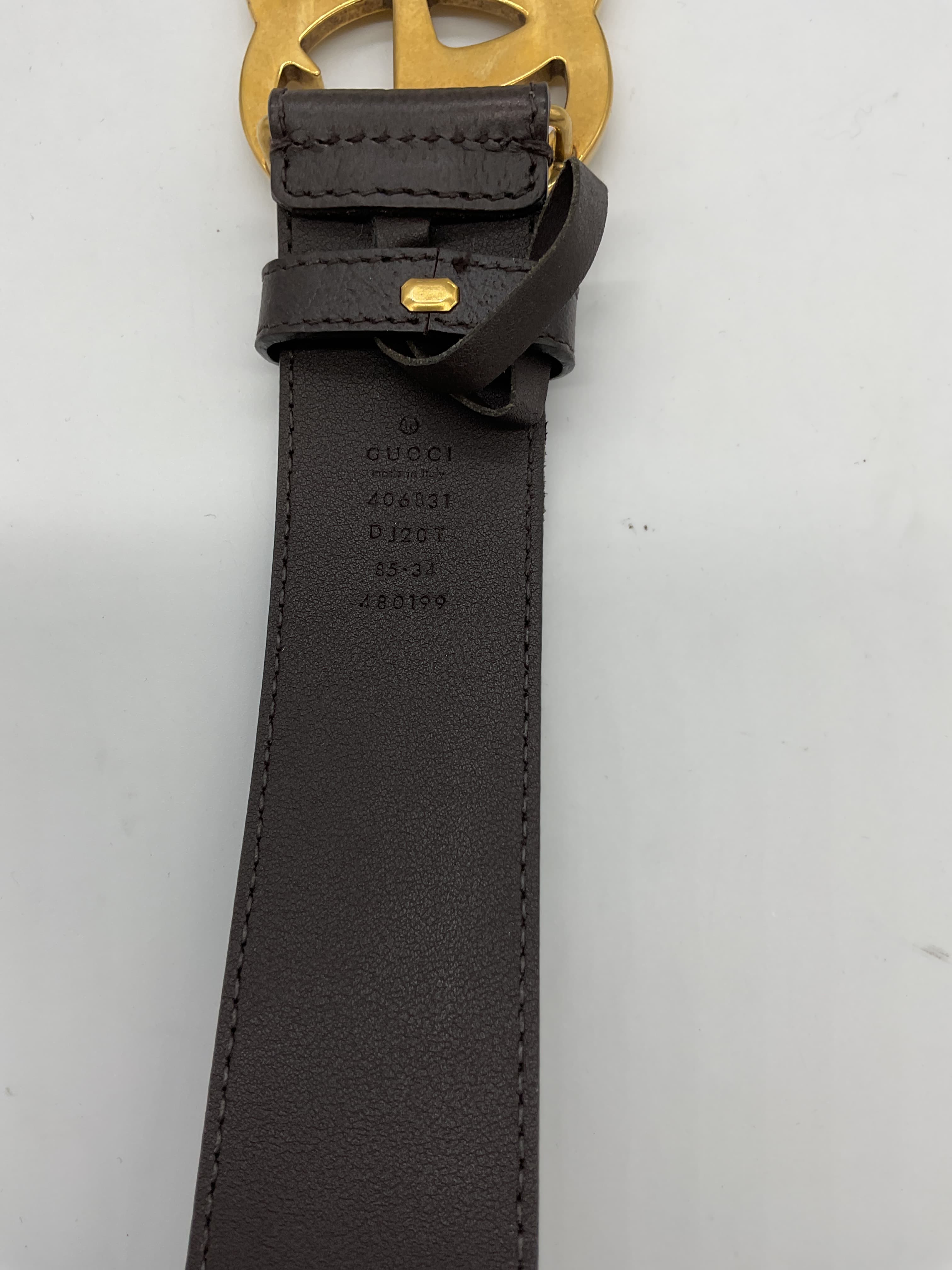 Running Gg Logo Leather Belt - Image 4