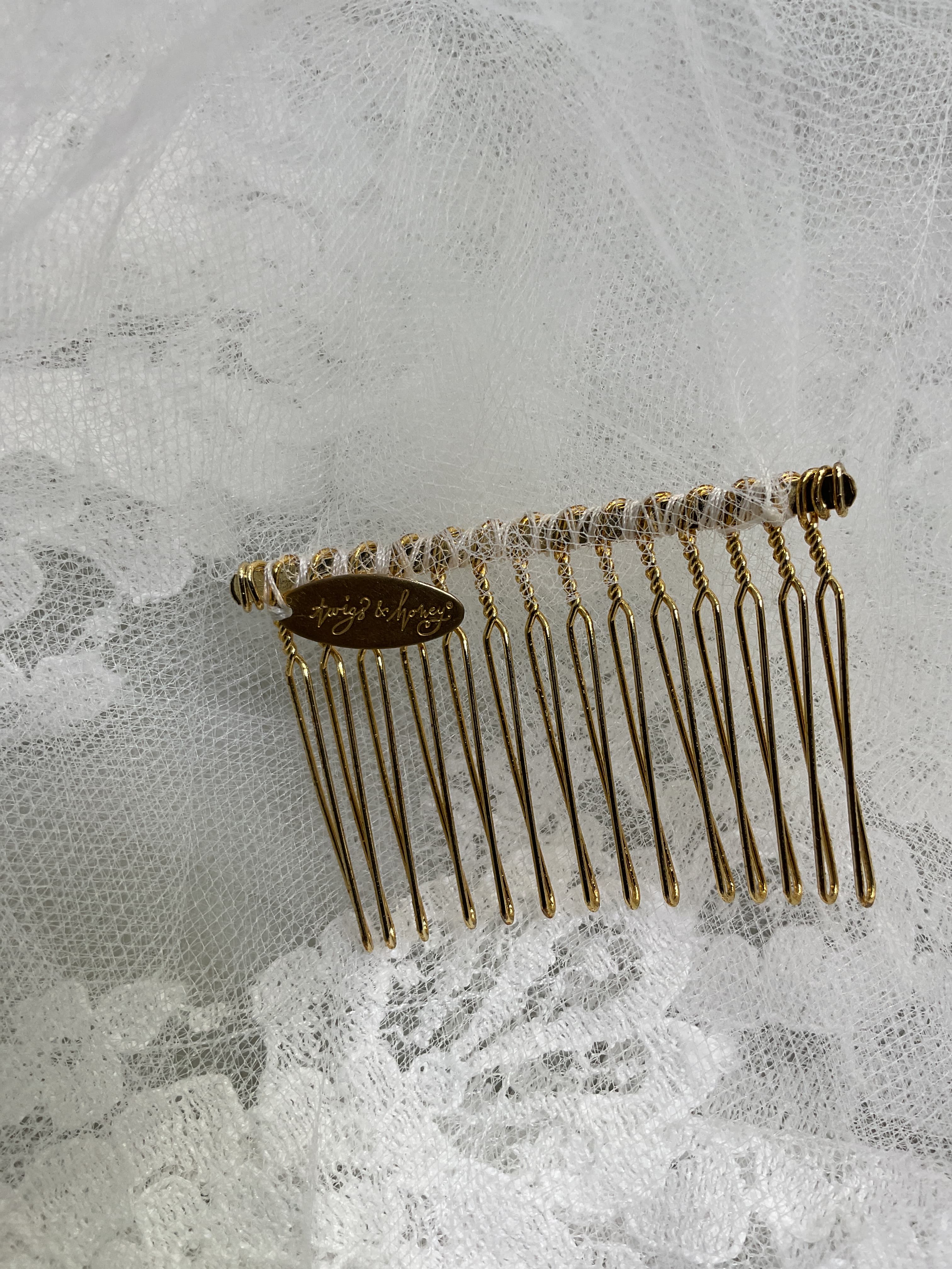 Twigs & Honey Lace Blusher Veil - Image 4