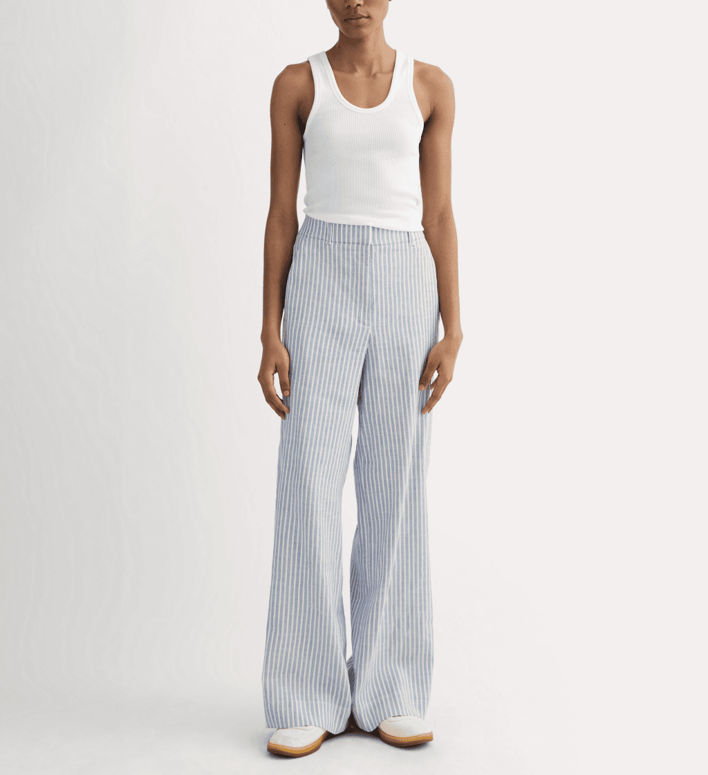 The Wide-Leg Pant In Stretch Linen - Image 2