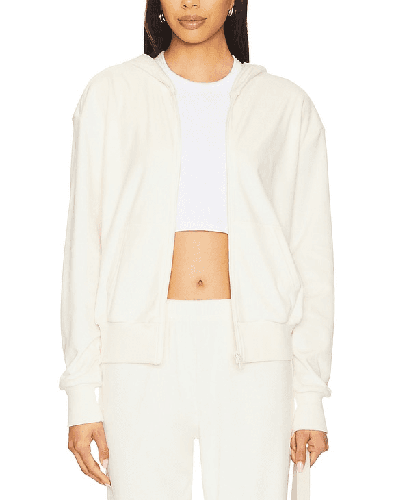 Rhys Velour Zip Up Hoodie - Image 1
