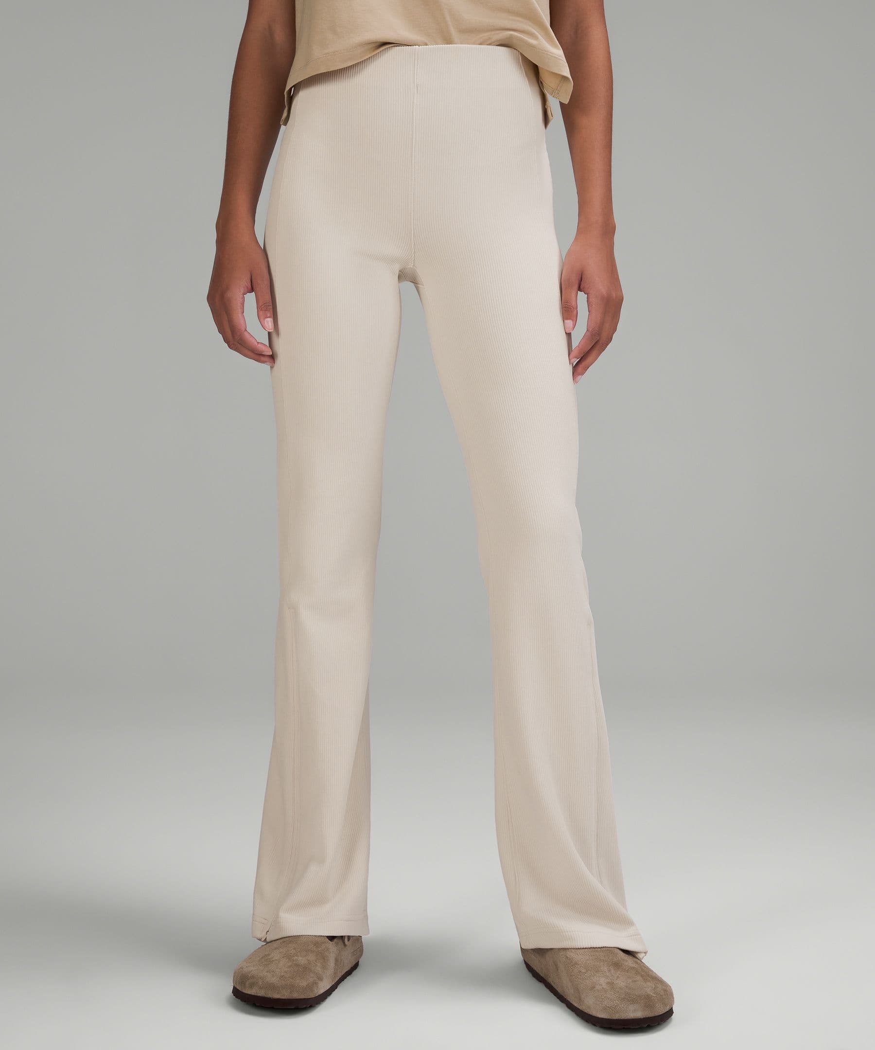 Brushed Softstreme Ribbed Zip Flared Pant - Image 1