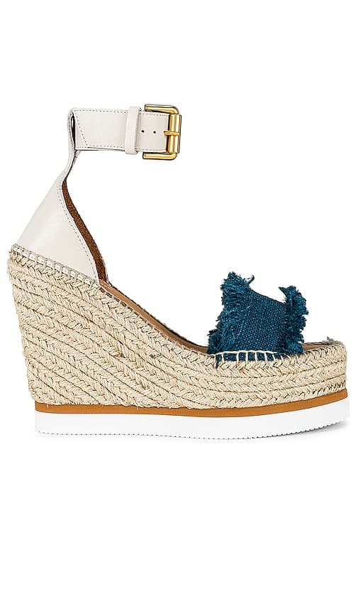 See By Chloe Glyn Wedge In Medium Blue - Image 1