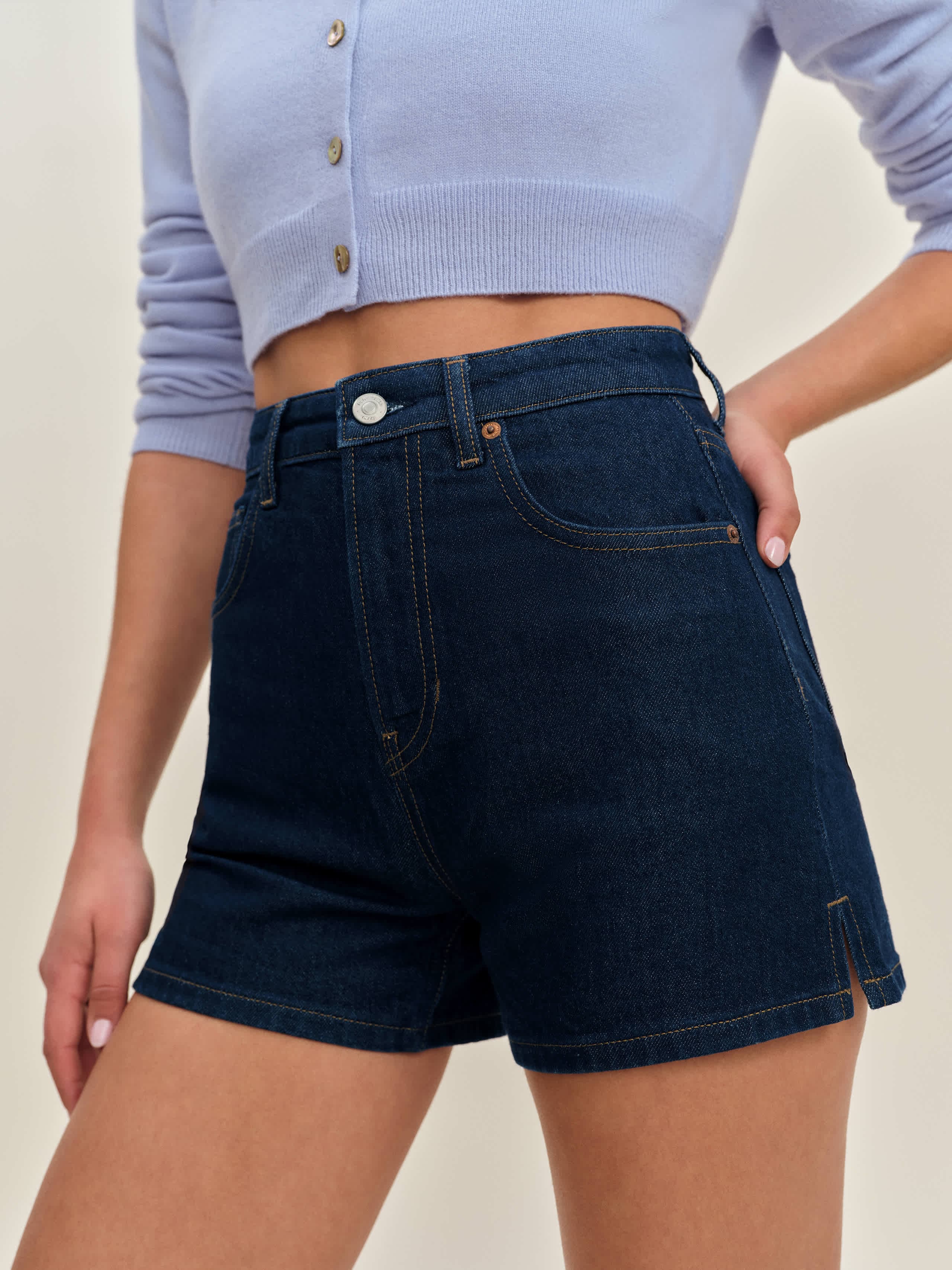 Norah Stretch High Rise 3.5 Jean Shorts - Image 2