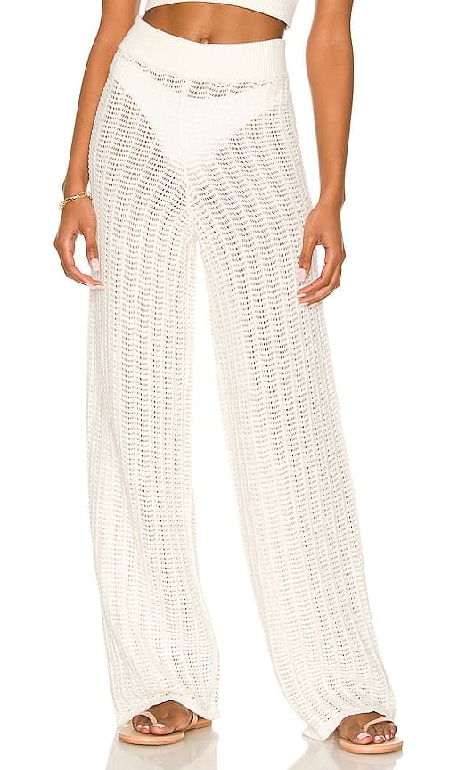Maeve Knit Pant In Ivory - Image 2
