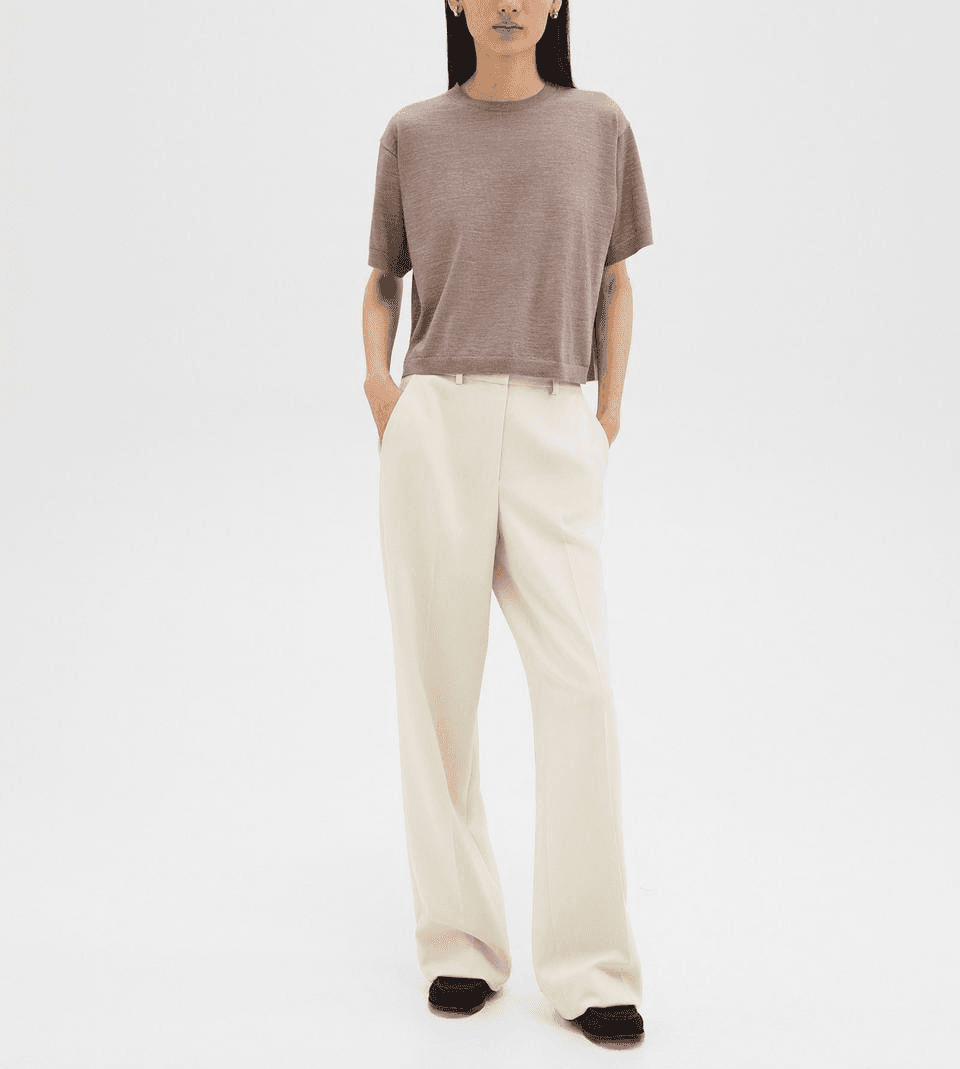 Relaxed Straight Pant In Admiral Crepe - Image 1