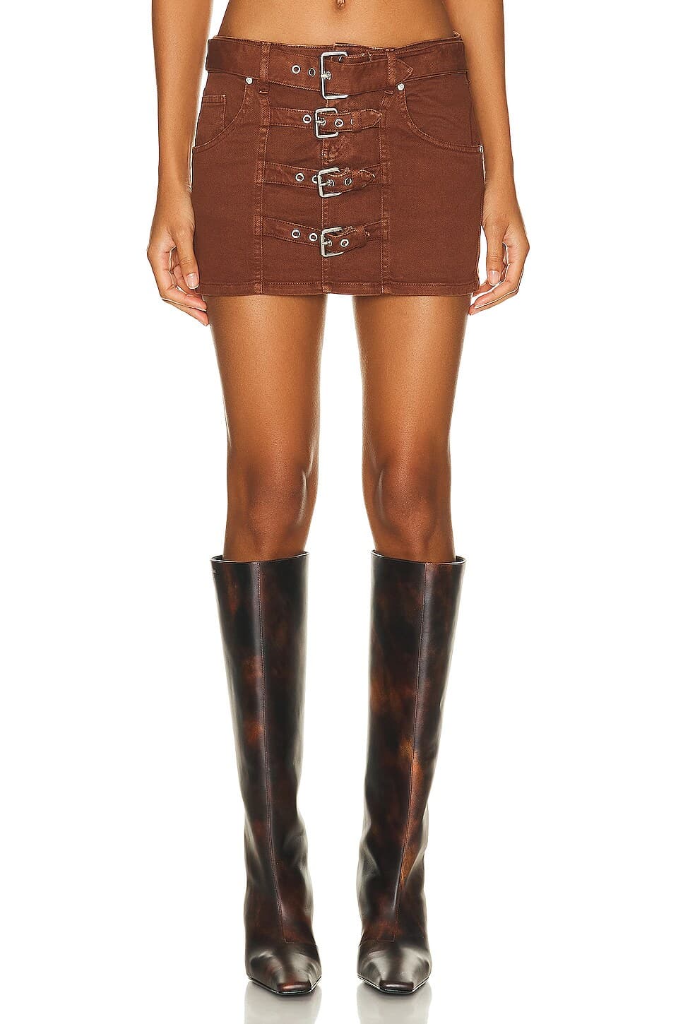 Buckle Mini Skirt - Image 1