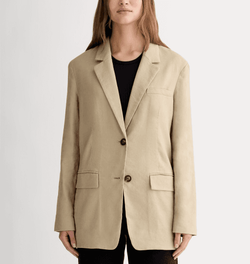 The Oversized Blazer In Stretch Linen - Image 1