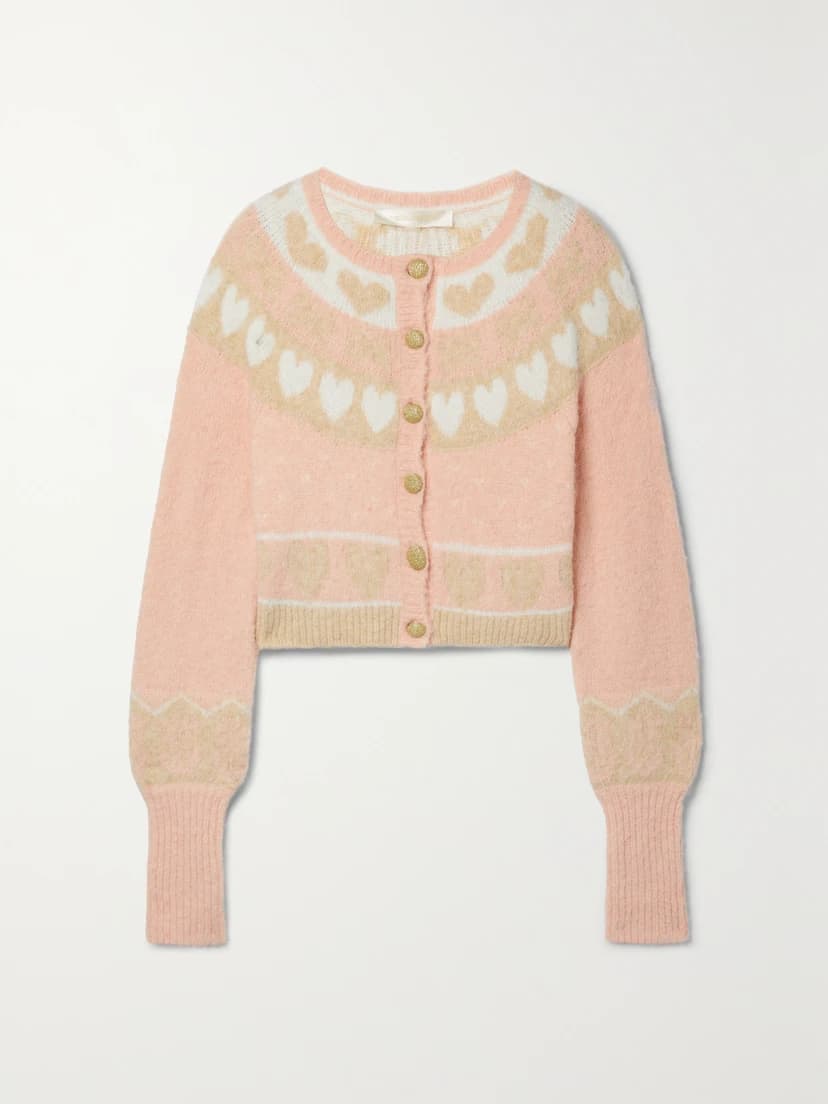 Dimples Intarsia-Knit Cardigan - Image 2