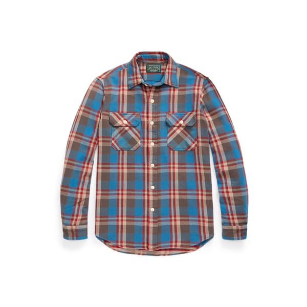 Classic Fit Plaid Flannel Workshirt - Image 2