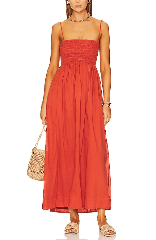 Agolde Midi Dress In Rust - Image 2