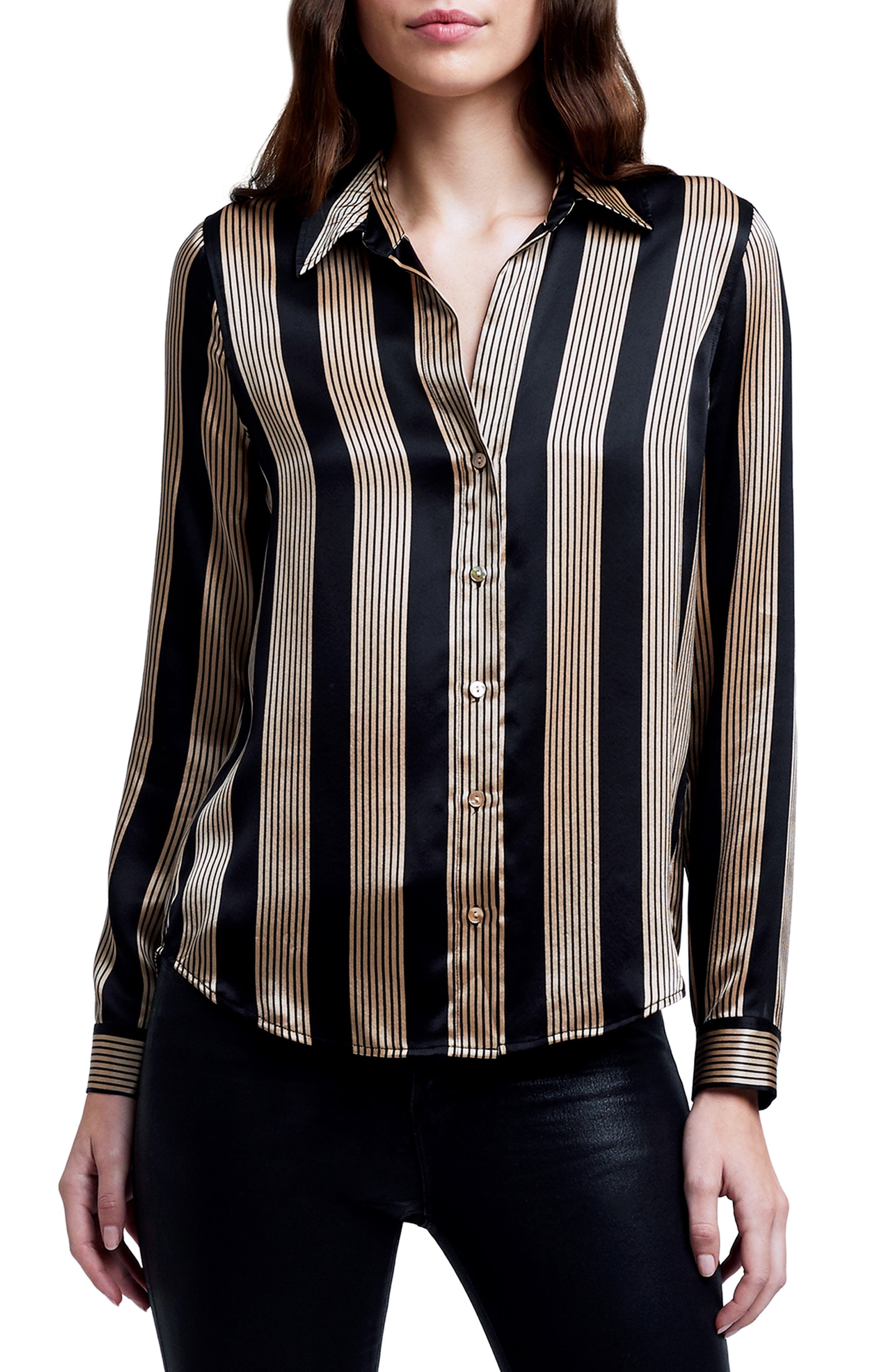 Tyler Long Sleeve Silk Button-Up Shirt - Image 2