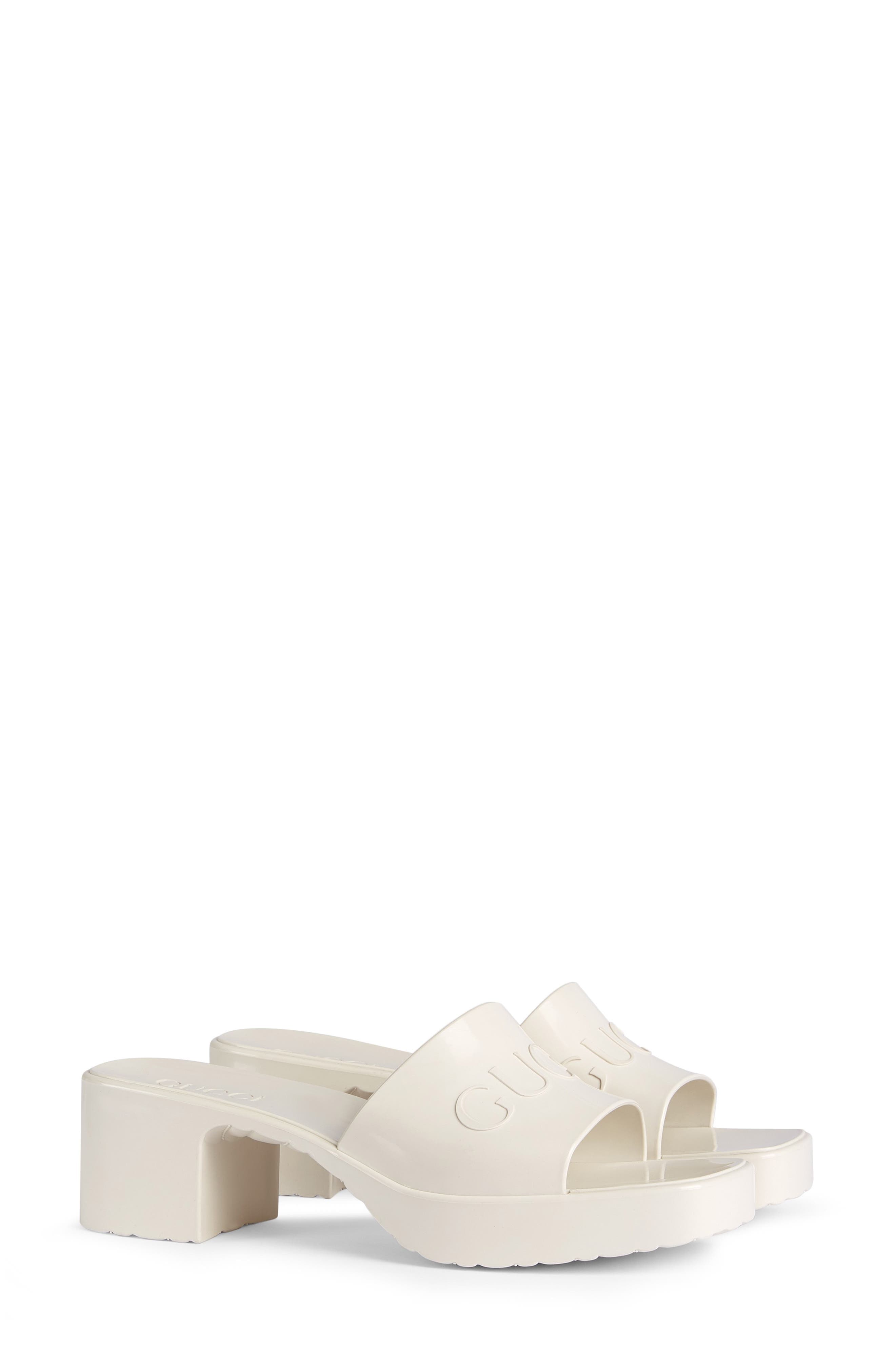 Rubber Logo Platform Slide Sandal - Image 1