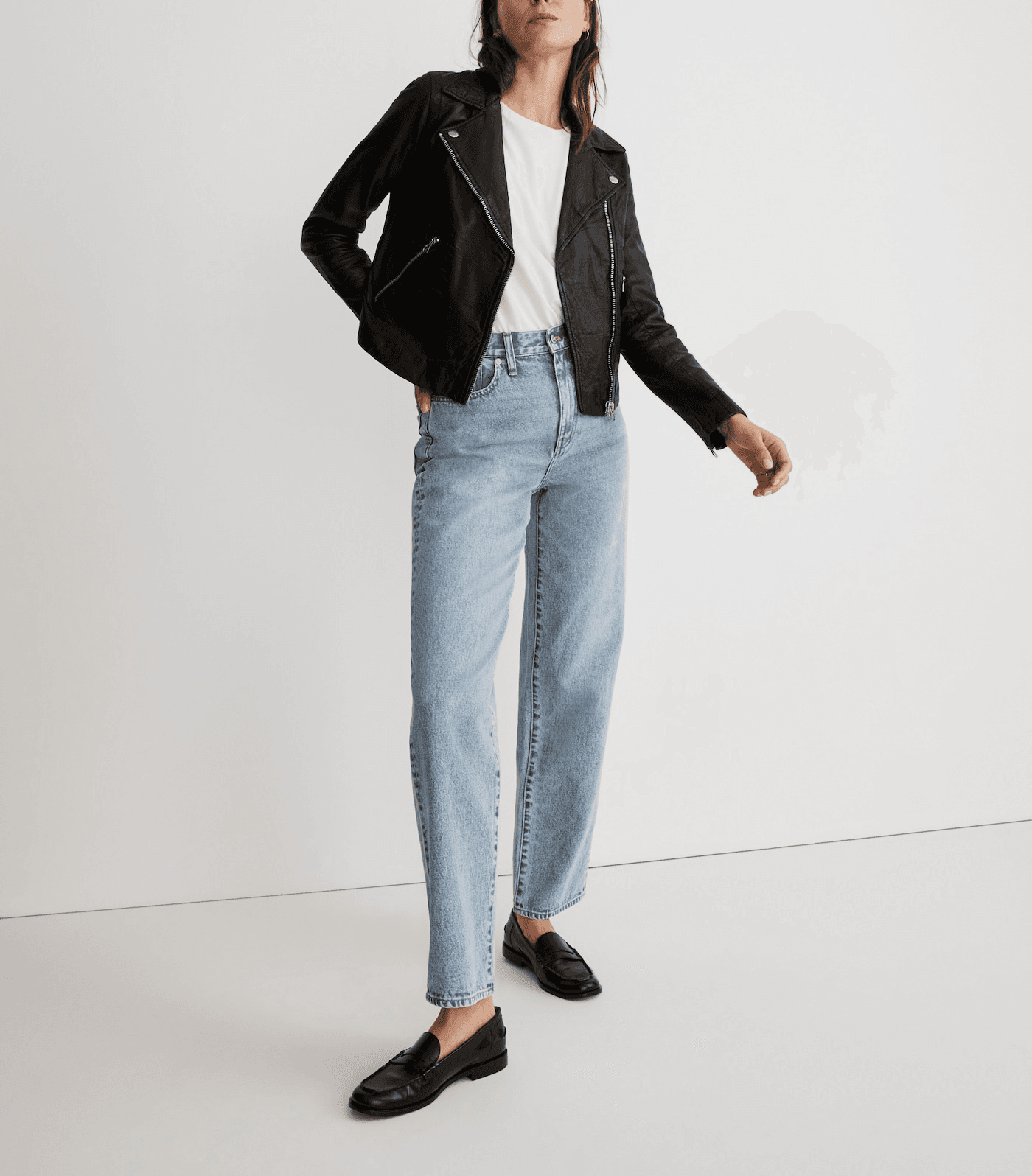 The Washed Leather Motorcycle Jacket - Image 1