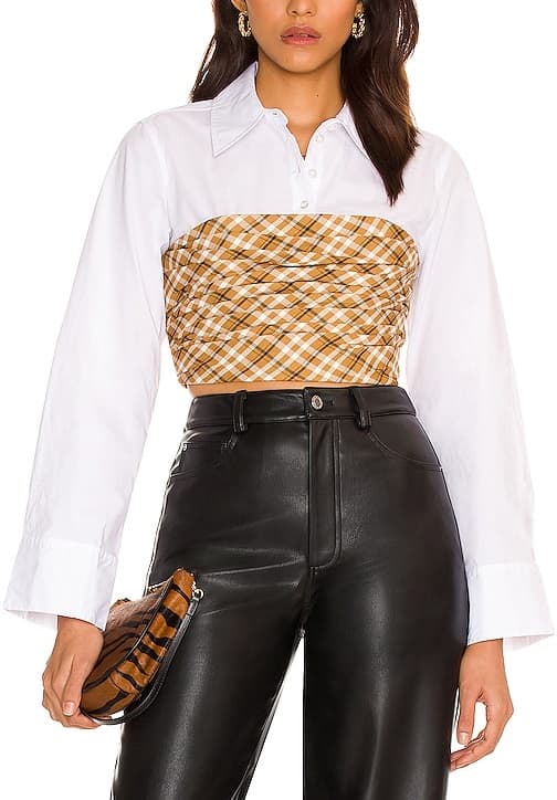 Triska Twofer Top In Ochre Multi - Image 2
