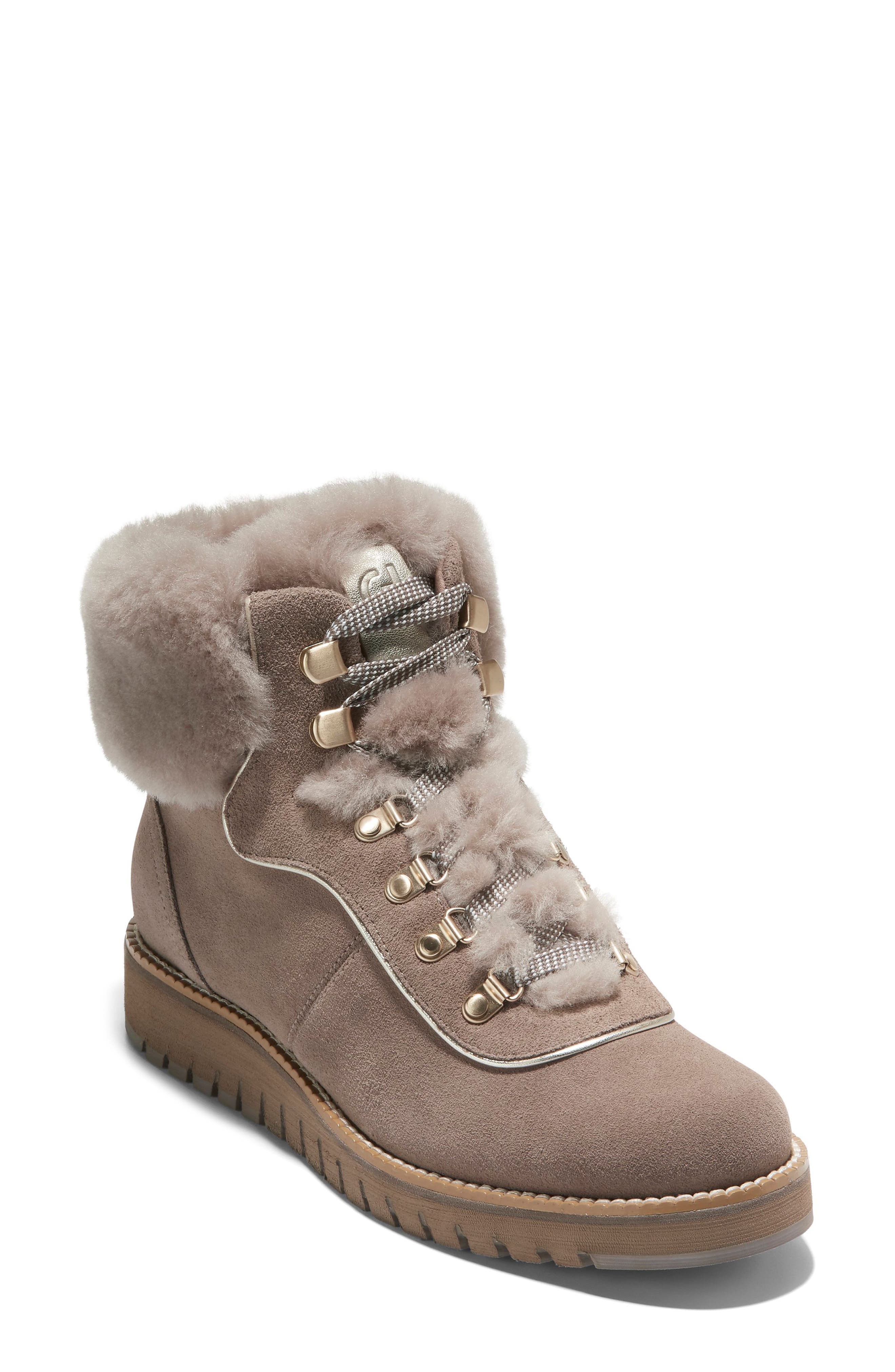 Zerogrand Explore Upstate Waterproof Genuine Shearling Hiking Boot - Image 1